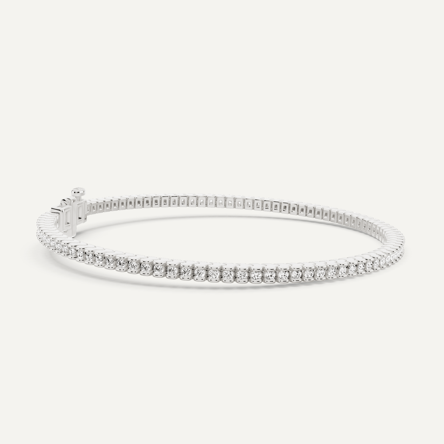 1 ctw Round Diamond Channel Set Tennis Bracelet - Lotus Diamond