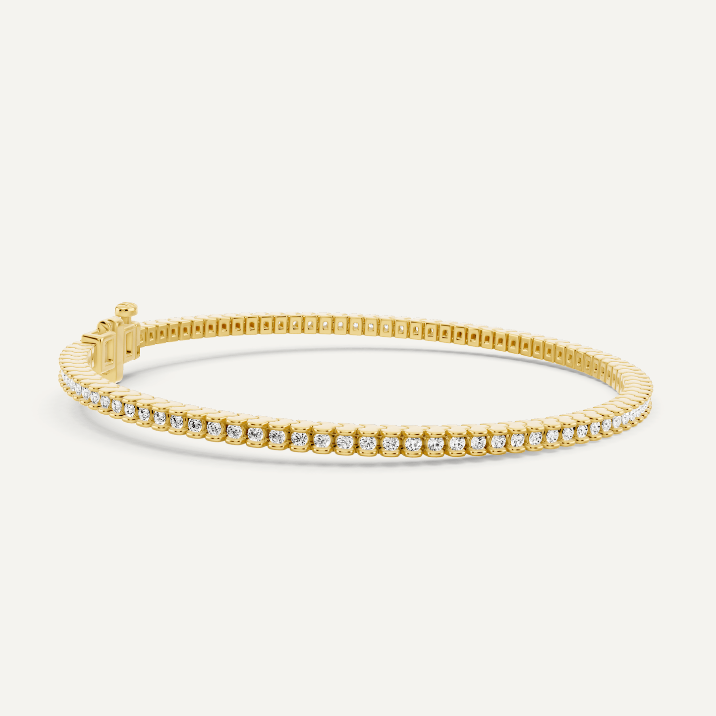 1 ctw Round Diamond Channel Set Tennis Bracelet - Lotus Diamond