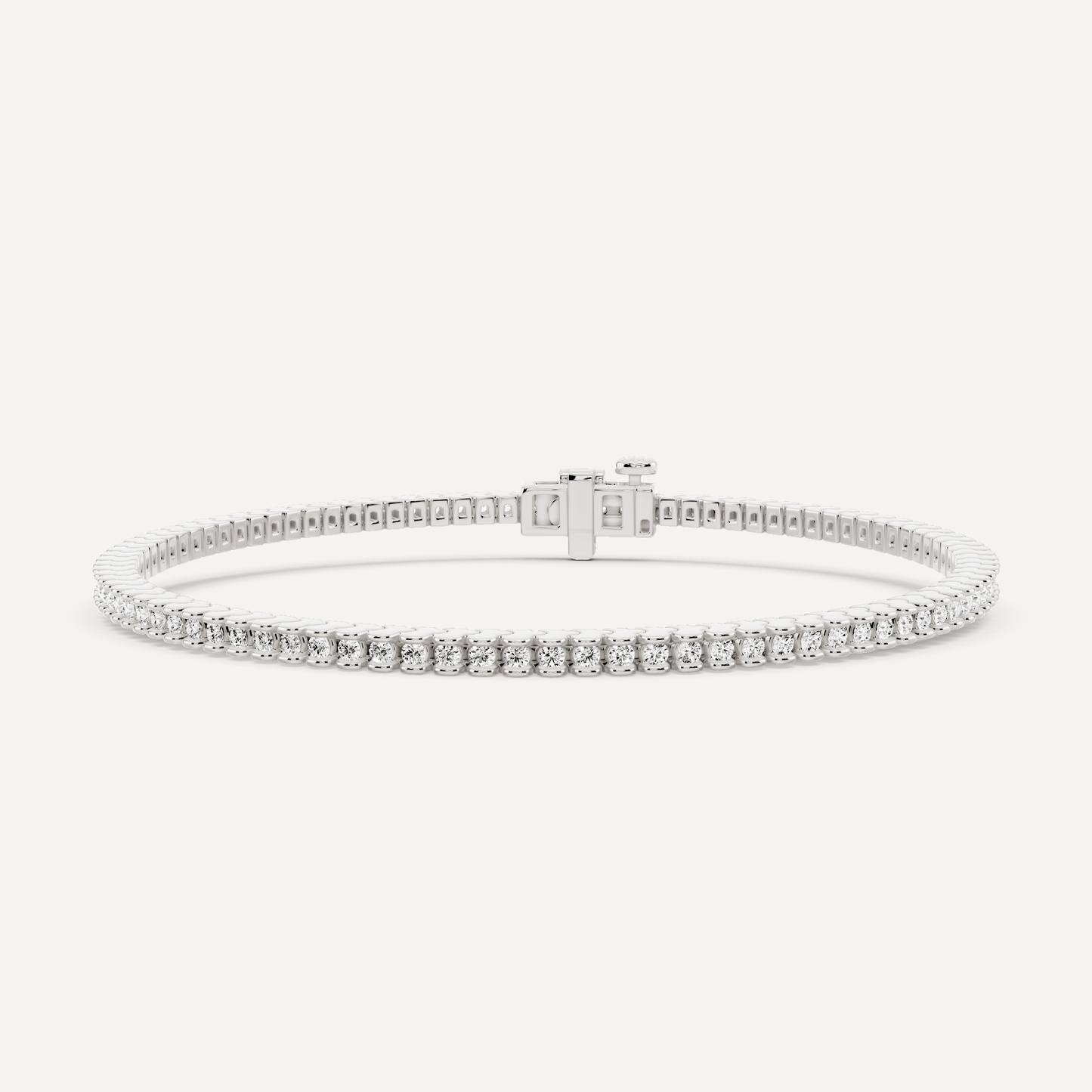 1 ctw Round Diamond Channel Set Tennis Bracelet - Lotus Diamond