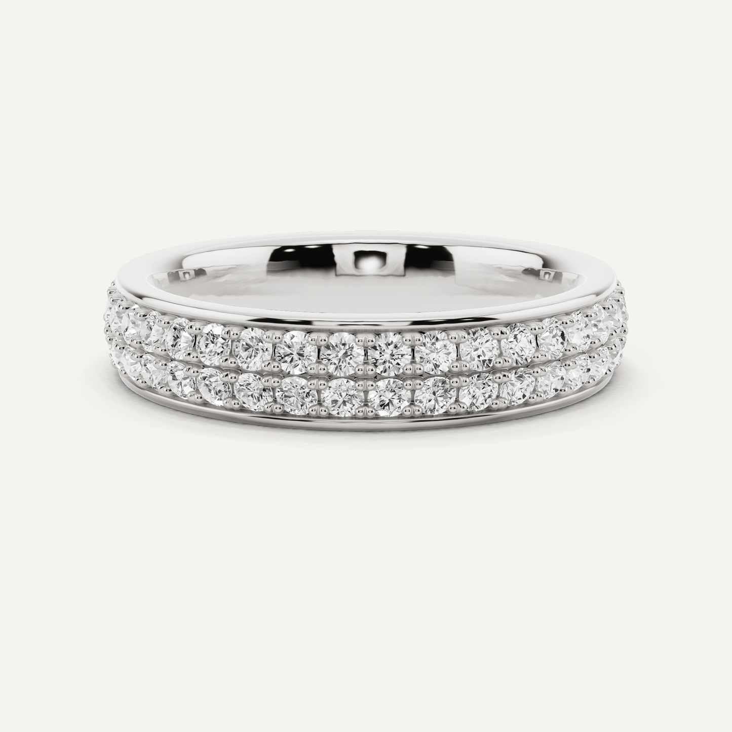 1 ctw Round Diamond Double Row Eternity Band - Lotus Diamond
