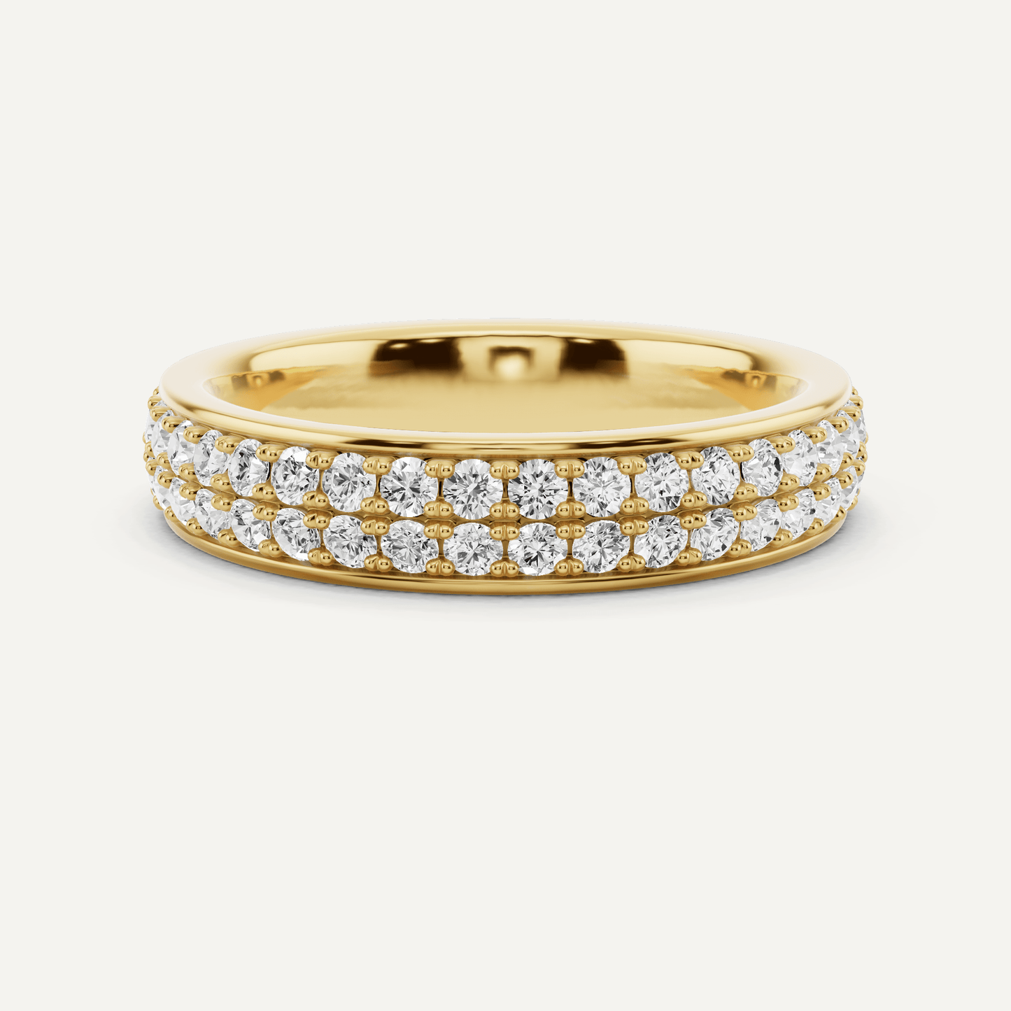 1 ctw Round Diamond Double Row Eternity Band - Lotus Diamond
