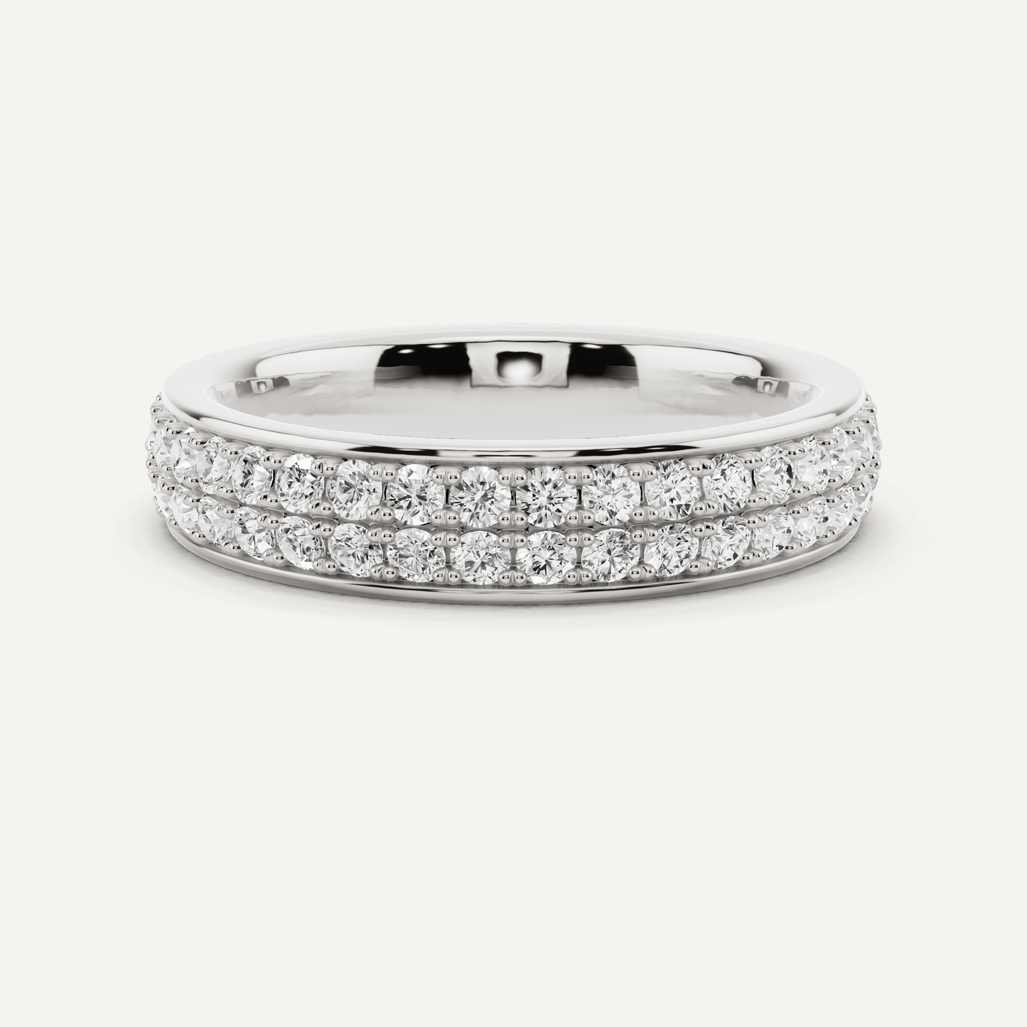 1 ctw Round Diamond Double Row Eternity Band - Lotus Diamond