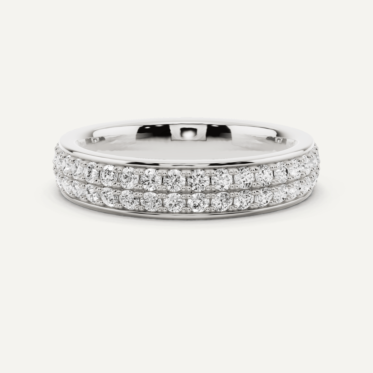 1 ctw Round Diamond Double Row Eternity Band - Lotus Diamond