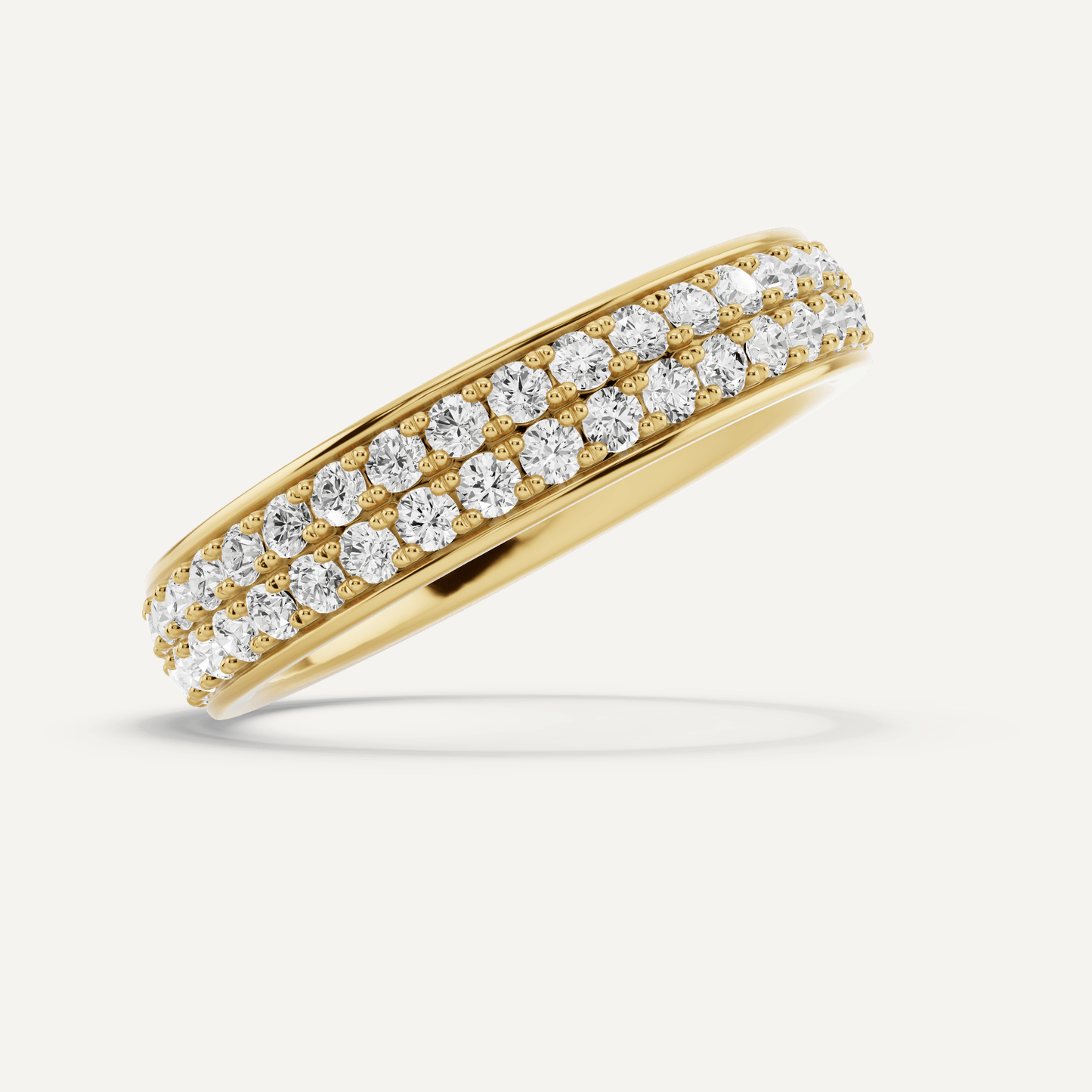 1 ctw Round Diamond Double Row Eternity Band - Lotus Diamond