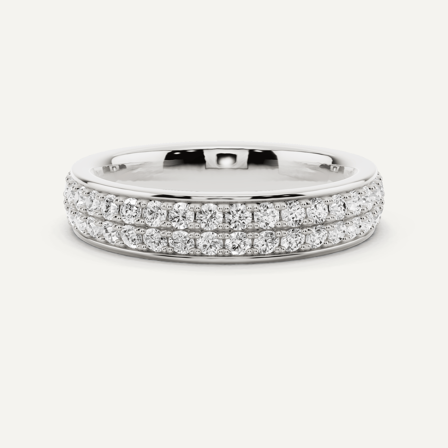 1 ctw Round Diamond Double Row Eternity Band - Lotus Diamond