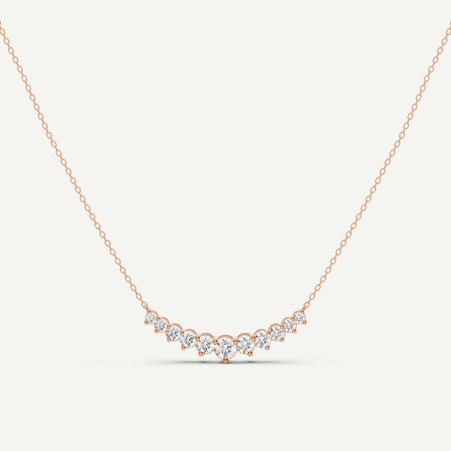 1 ctw Round Diamond Eleven Stone Fashion Necklace - Lotus Diamond