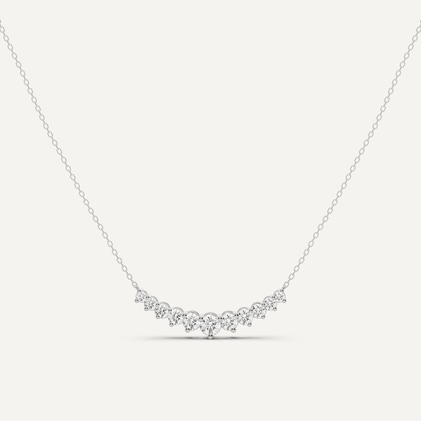1 ctw Round Diamond Eleven Stone Fashion Necklace - Lotus Diamond