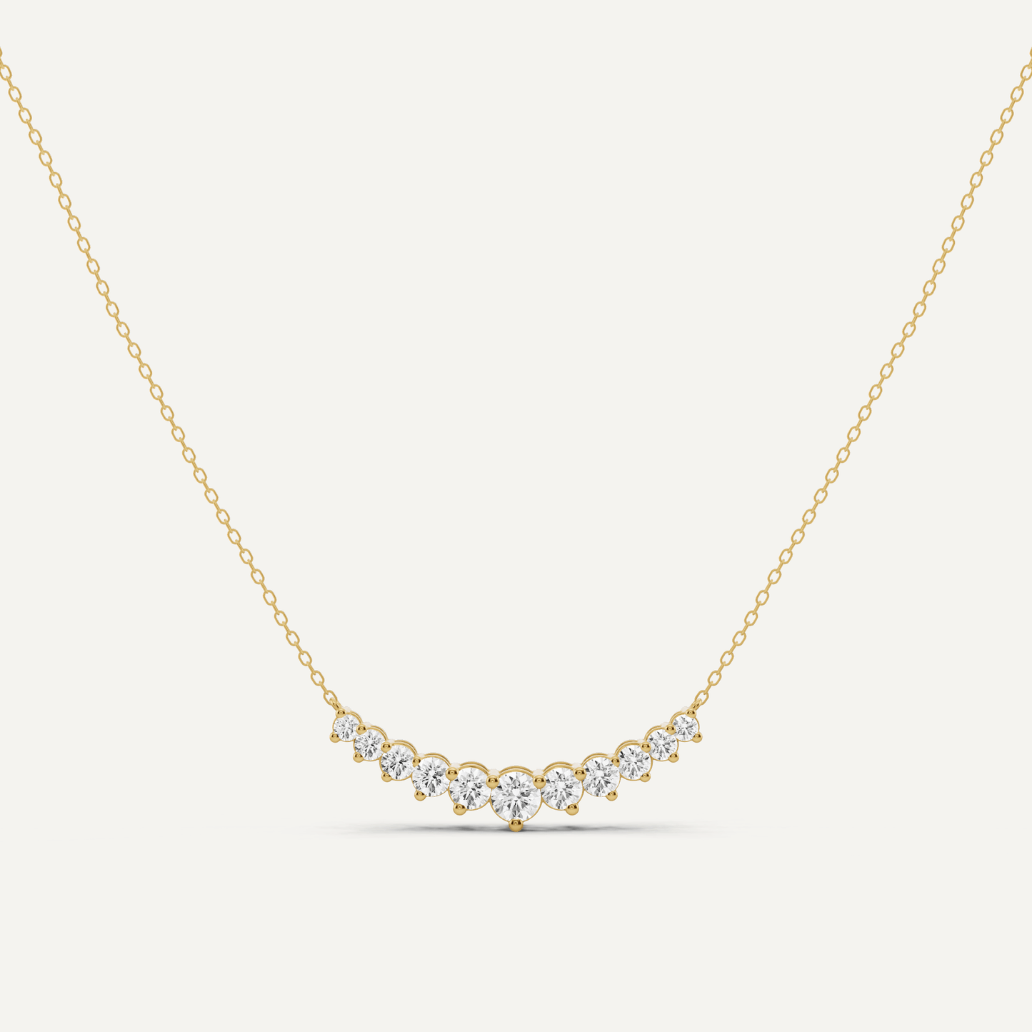 1 ctw Round Diamond Eleven Stone Fashion Necklace - Lotus Diamond