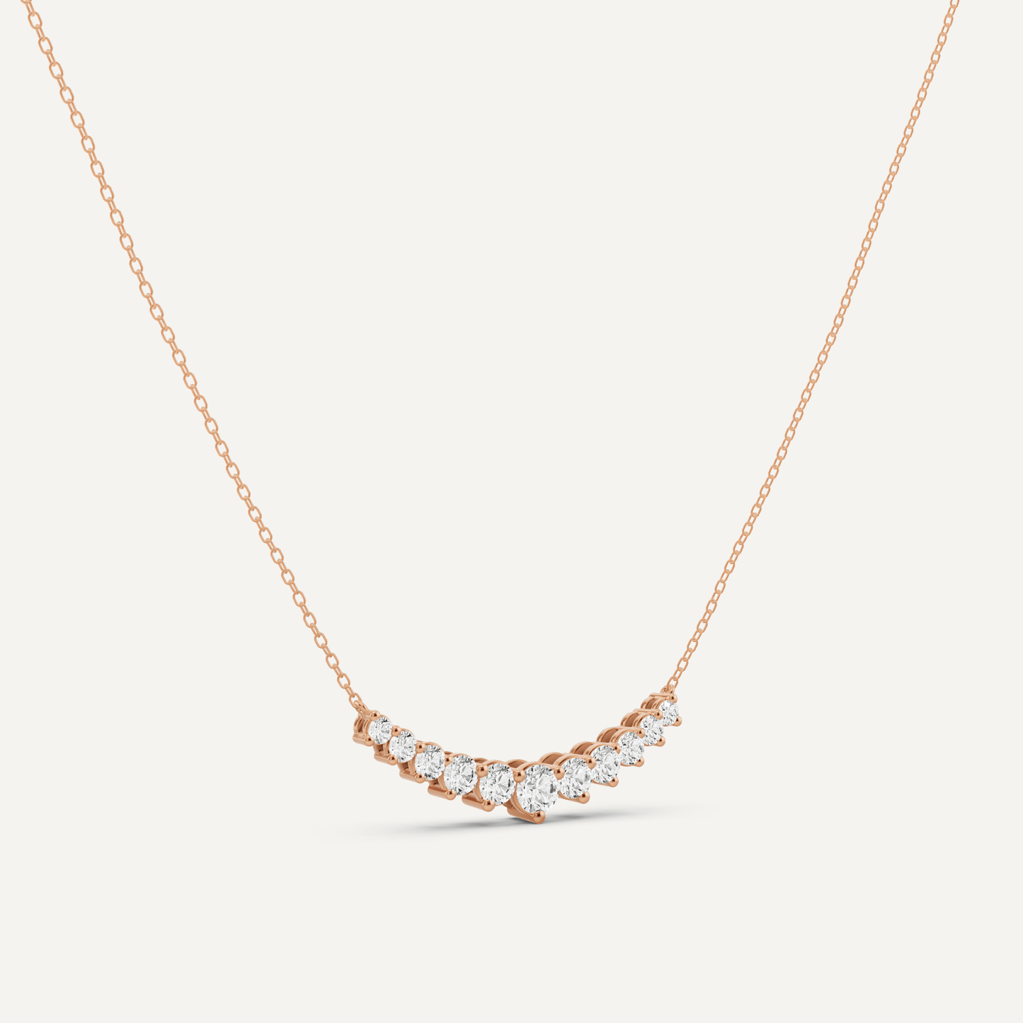 1 ctw Round Diamond Eleven Stone Fashion Necklace - Lotus Diamond