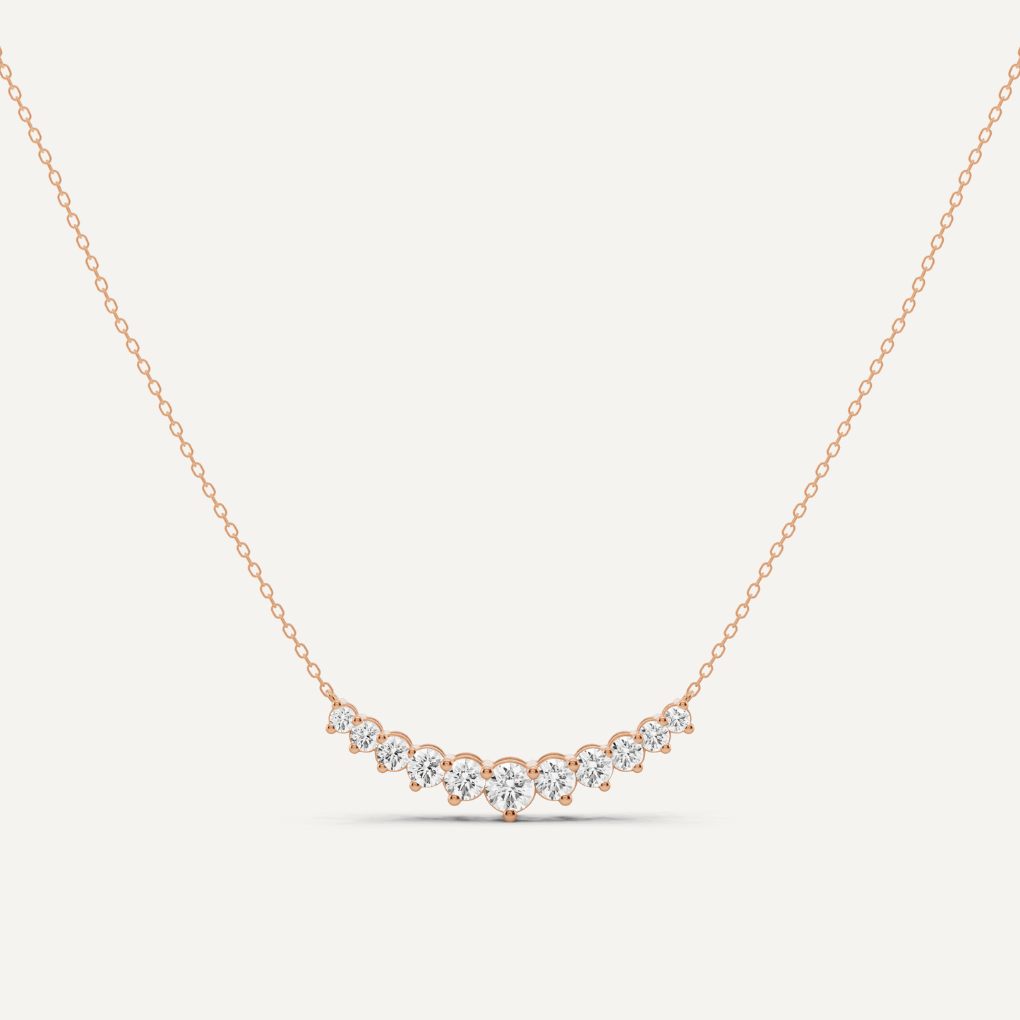 1 ctw Round Diamond Eleven Stone Fashion Necklace - Lotus Diamond