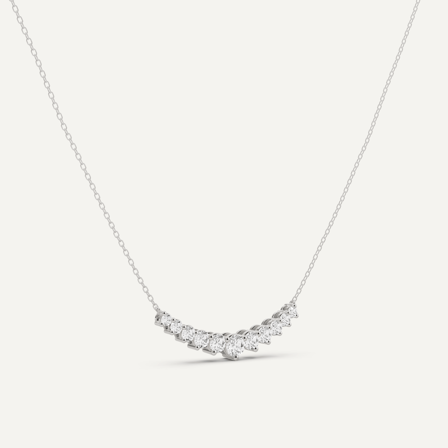1 ctw Round Diamond Eleven Stone Fashion Necklace - Lotus Diamond
