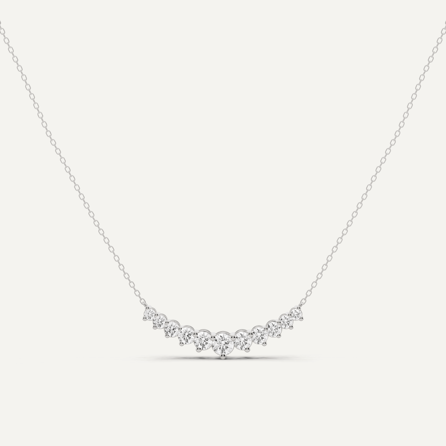 1 ctw Round Diamond Eleven Stone Fashion Necklace - Lotus Diamond