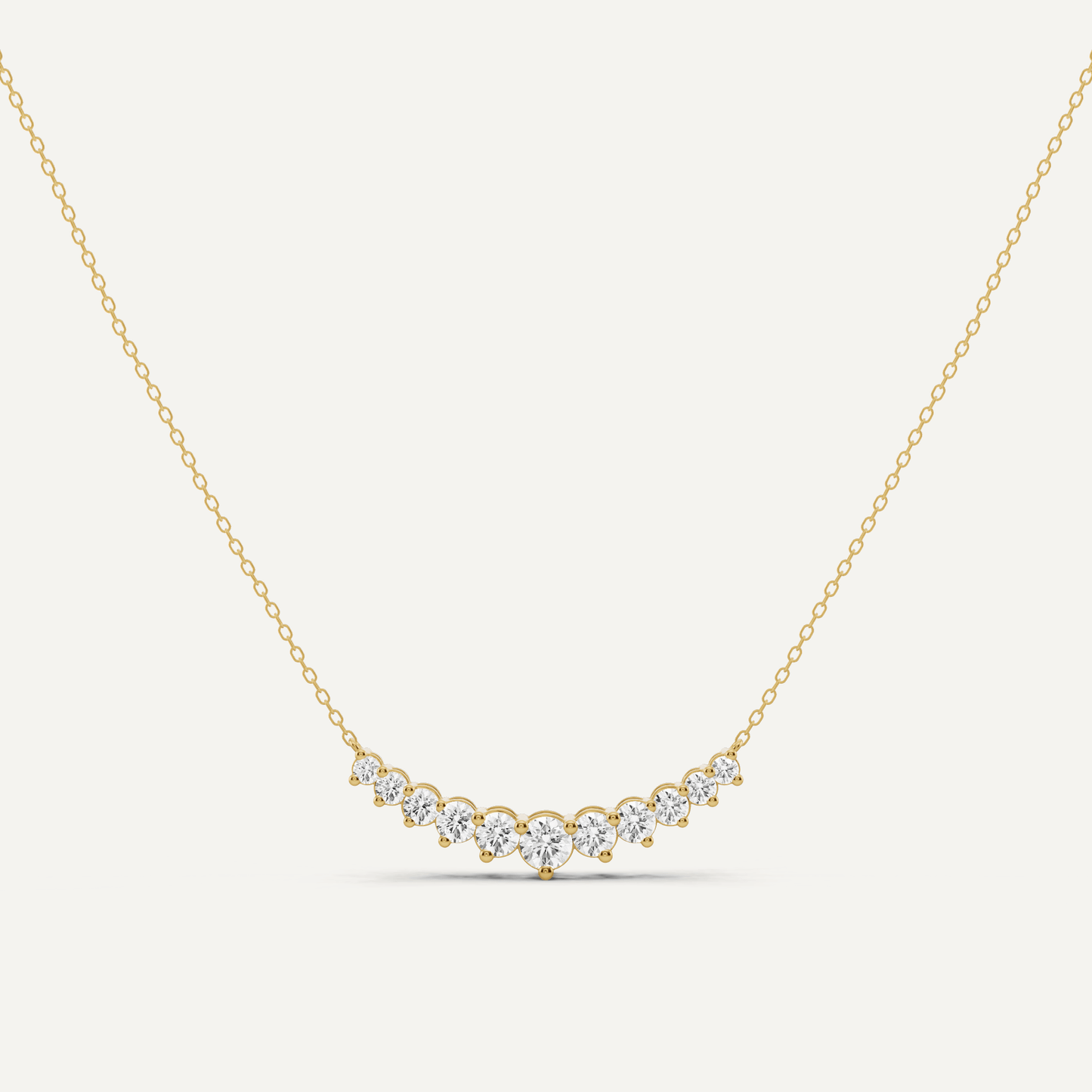 1 ctw Round Diamond Eleven Stone Fashion Necklace - Lotus Diamond