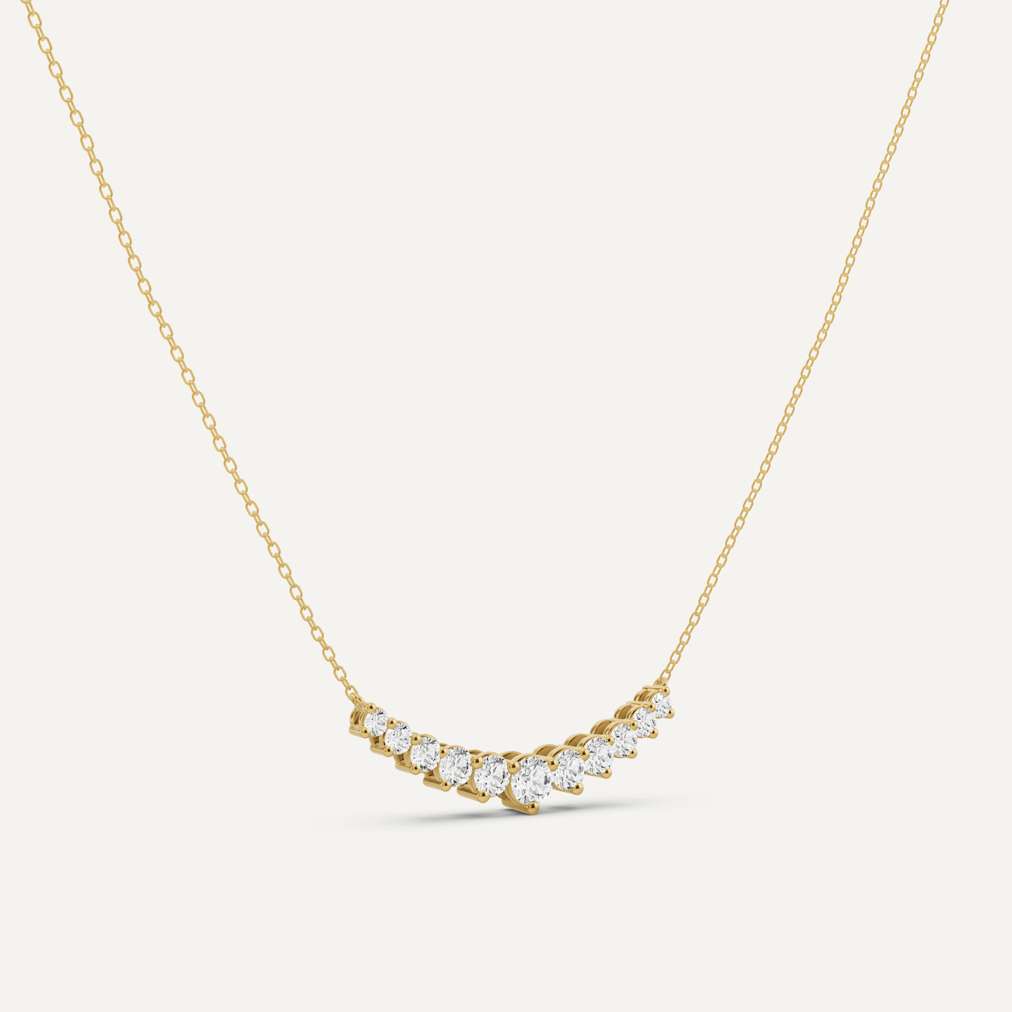 1 ctw Round Diamond Eleven Stone Fashion Necklace - Lotus Diamond