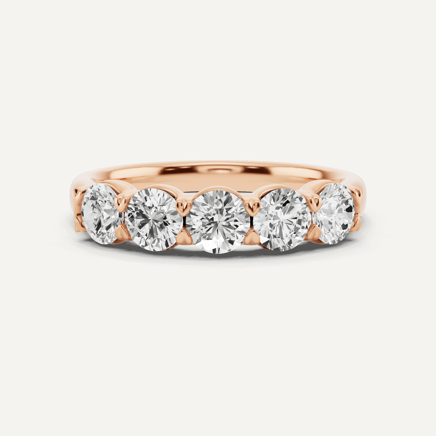 1 ctw Round Diamond Five Stone Anniversary Band - Lotus Diamond