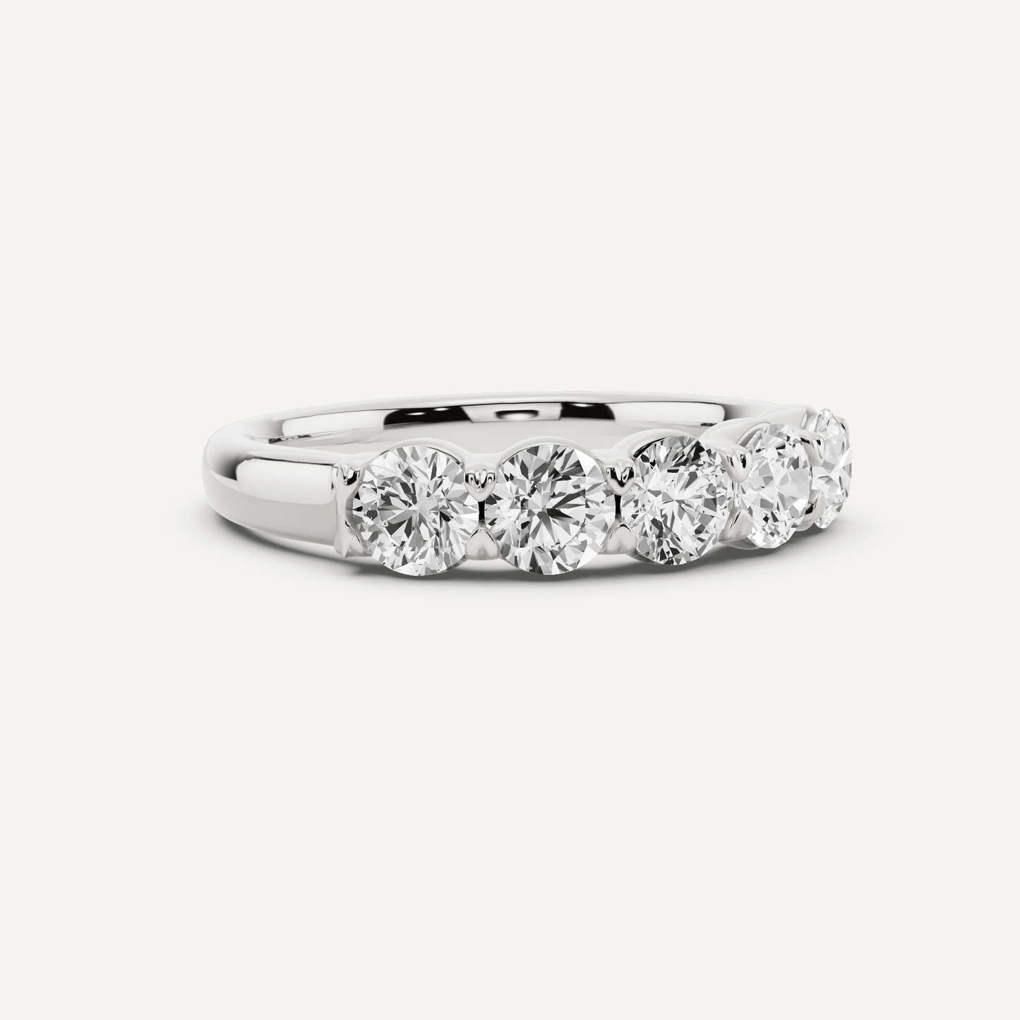 1 ctw Round Diamond Five Stone Anniversary Band - Lotus Diamond