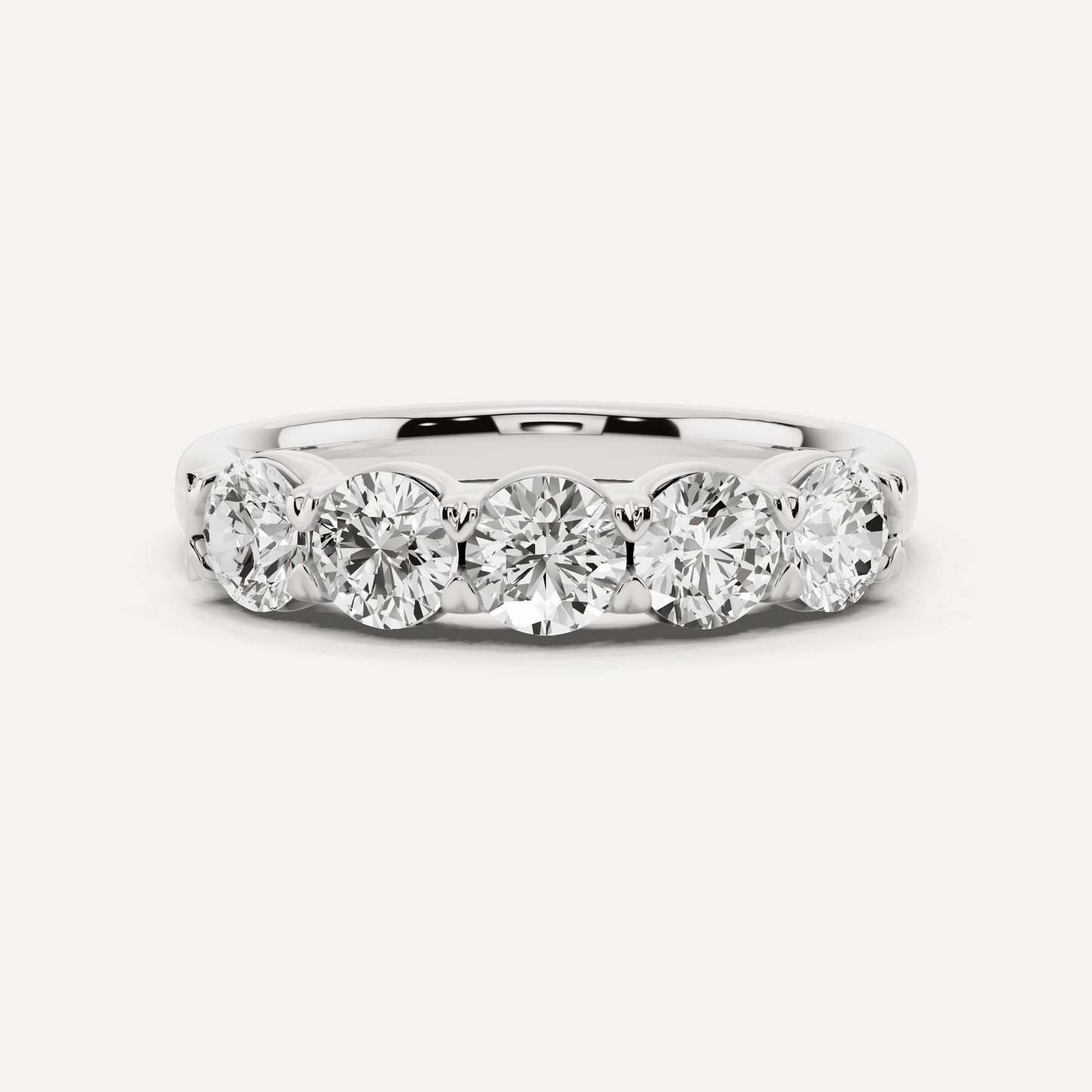 1 ctw Round Diamond Five Stone Anniversary Band - Lotus Diamond