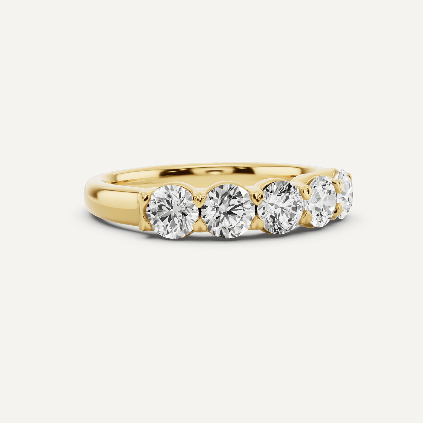1 ctw Round Diamond Five Stone Anniversary Band - Lotus Diamond