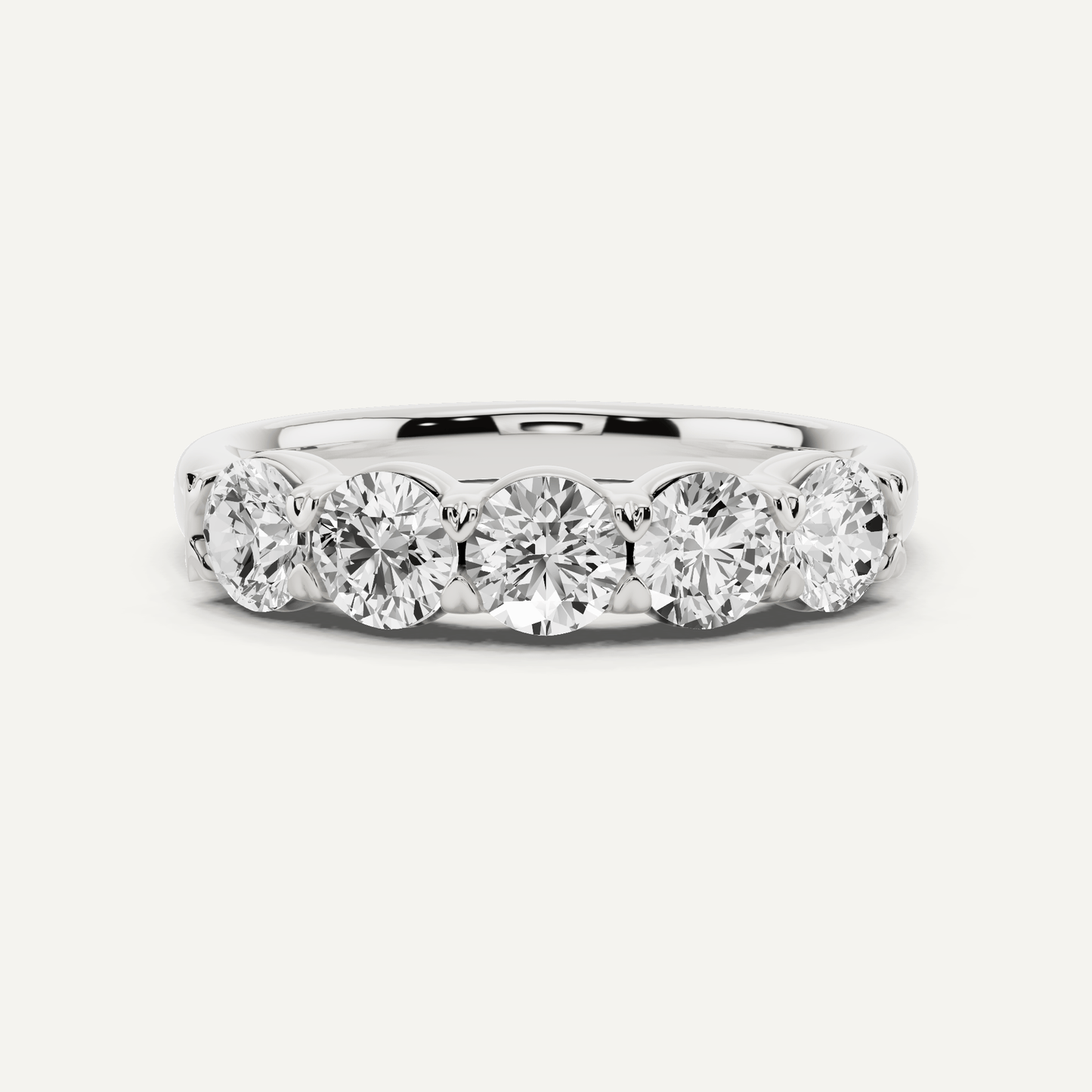 1 ctw Round Diamond Five Stone Anniversary Band - Lotus Diamond