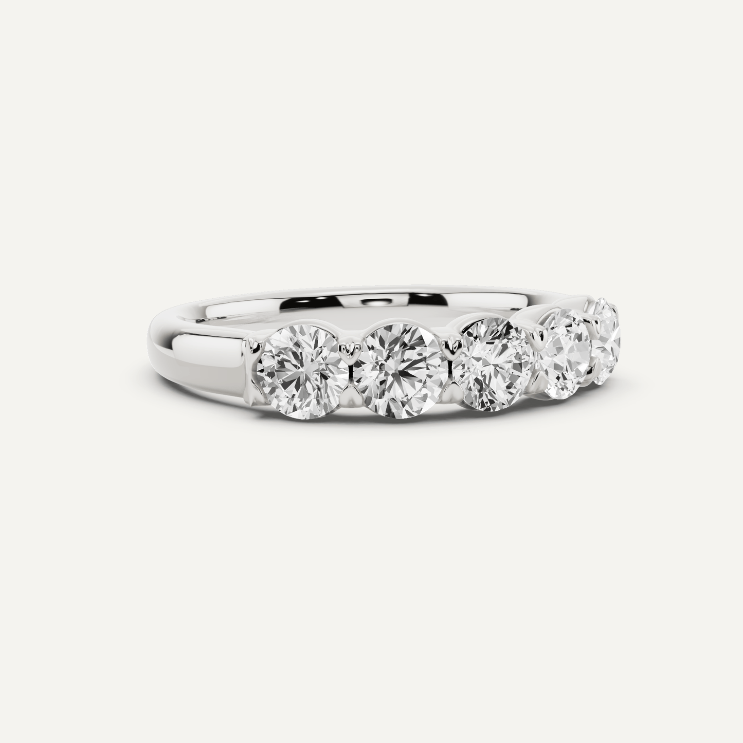 1 ctw Round Diamond Five Stone Anniversary Band - Lotus Diamond