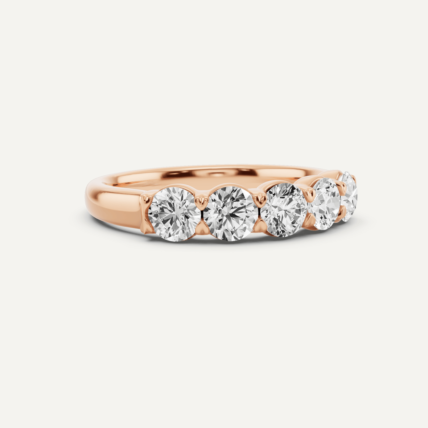 1 ctw Round Diamond Five Stone Anniversary Band - Lotus Diamond