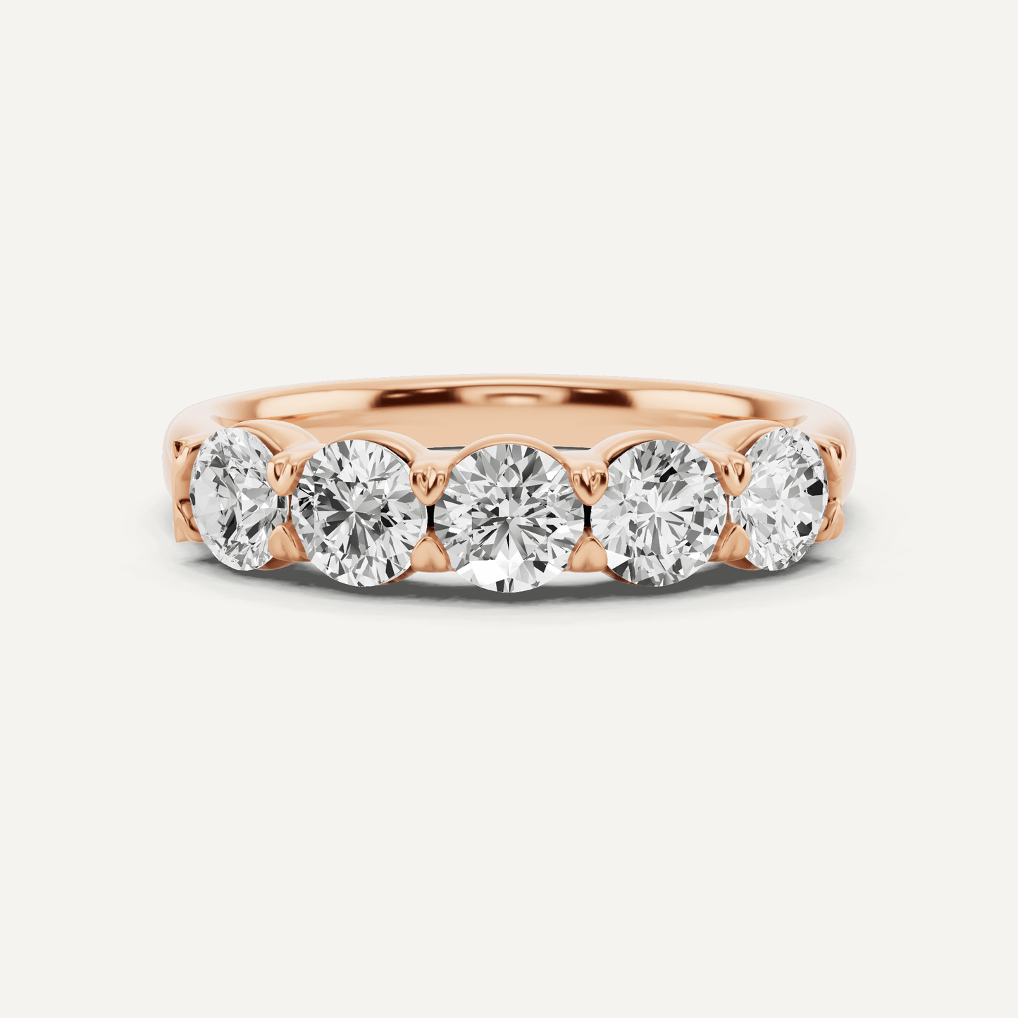1 ctw Round Diamond Five Stone Anniversary Band - Lotus Diamond