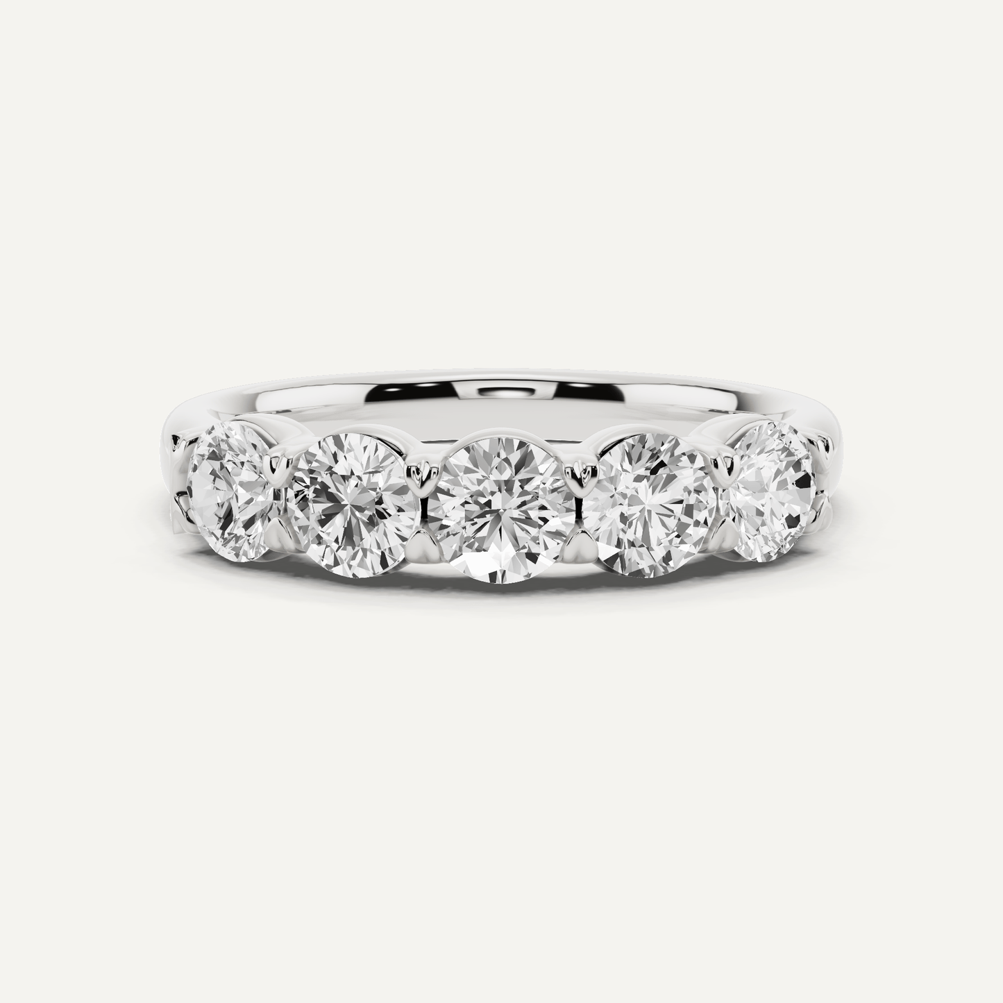 1 ctw Round Diamond Five Stone Anniversary Band - Lotus Diamond