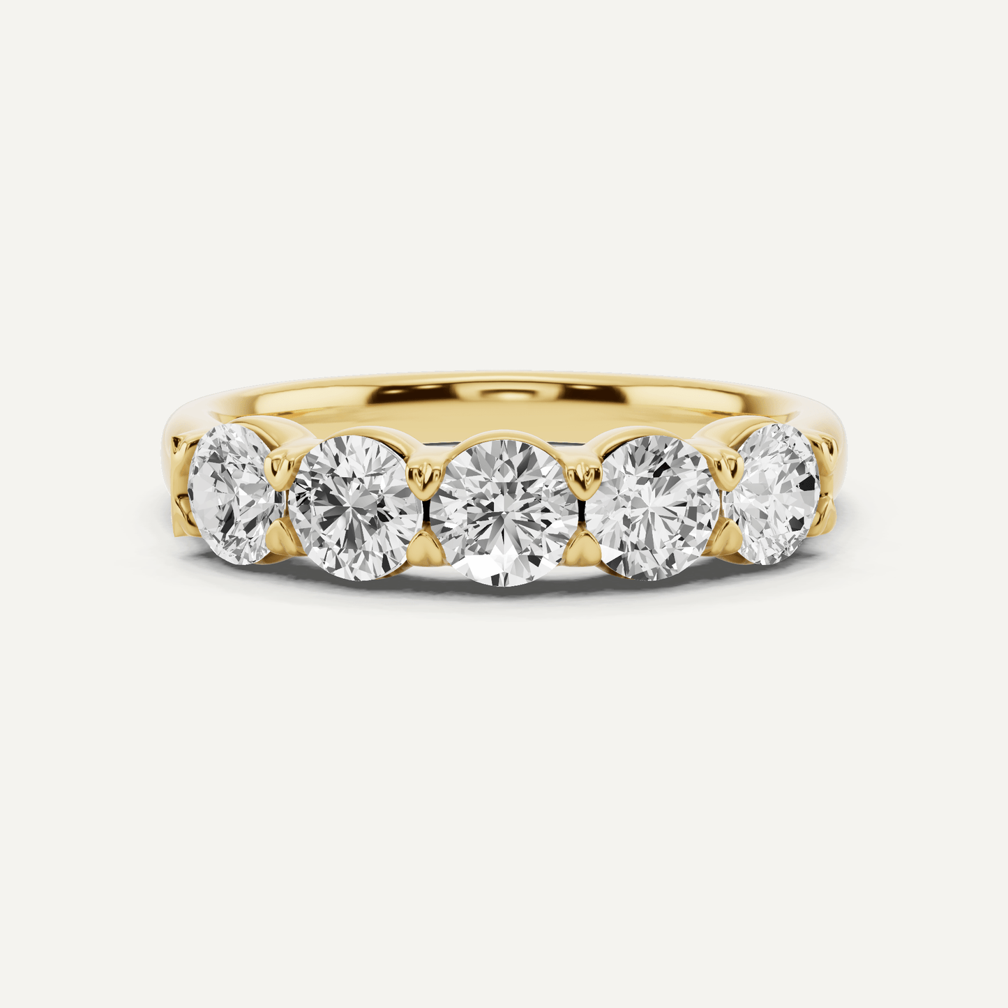 1 ctw Round Diamond Five Stone Anniversary Band - Lotus Diamond