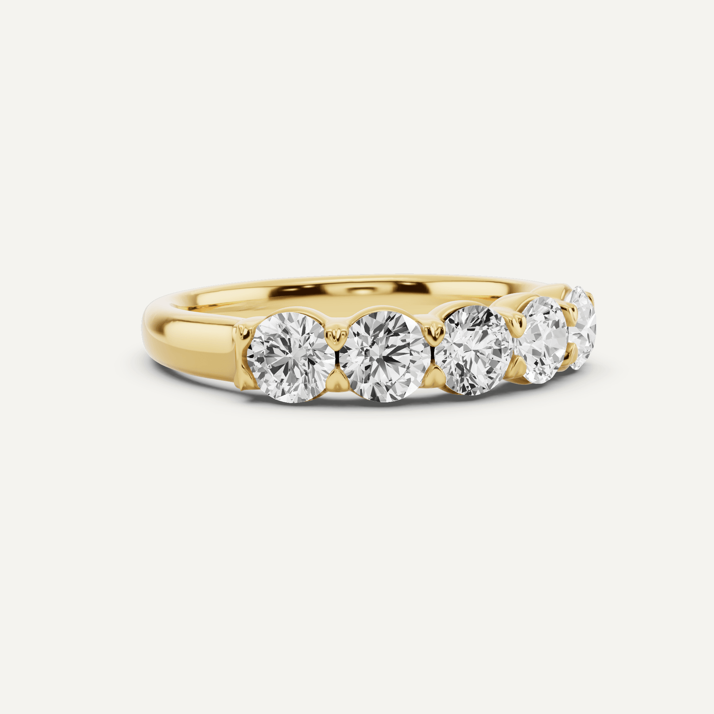 1 ctw Round Diamond Five Stone Anniversary Band - Lotus Diamond