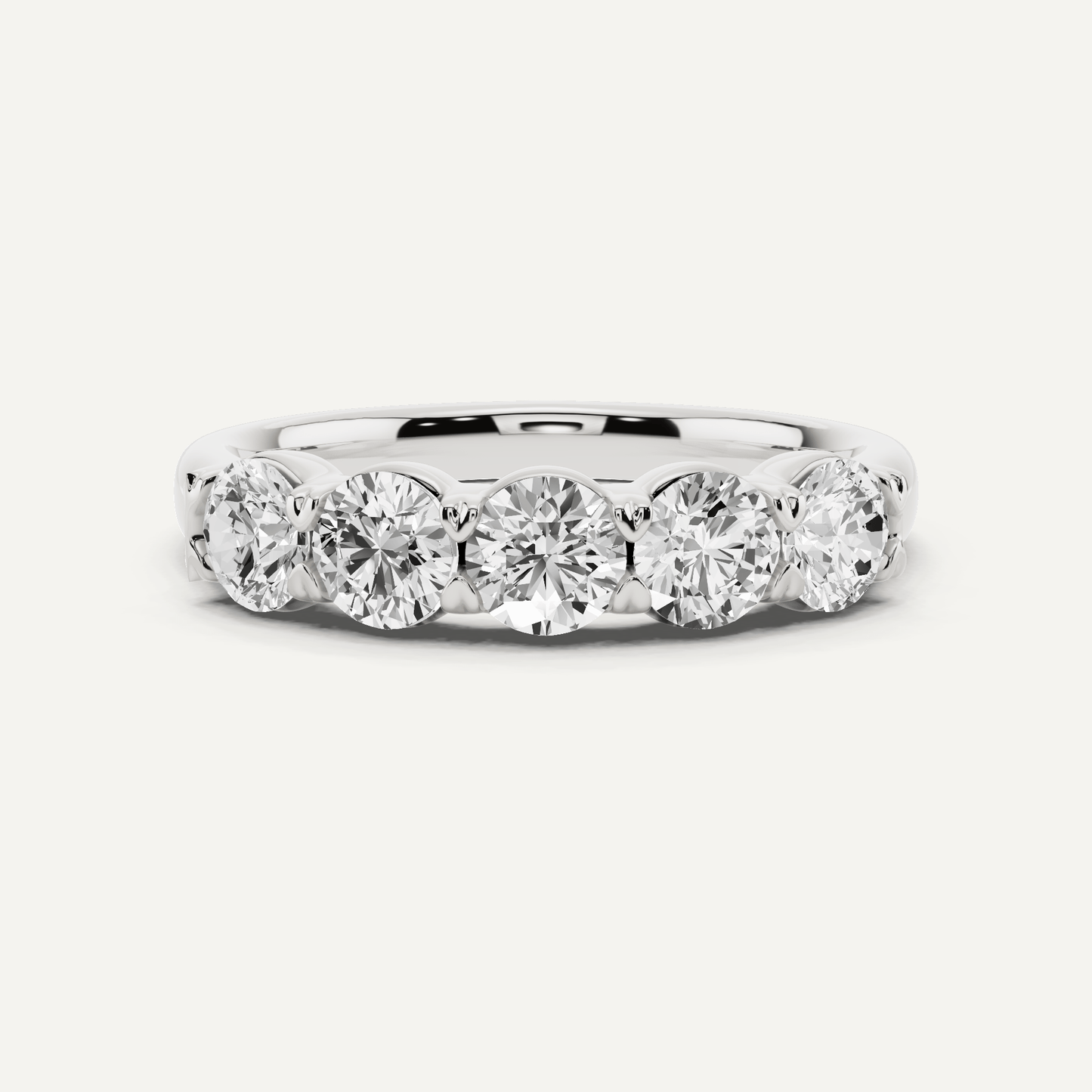 1 ctw Round Diamond Five Stone Anniversary Band - Lotus Diamond