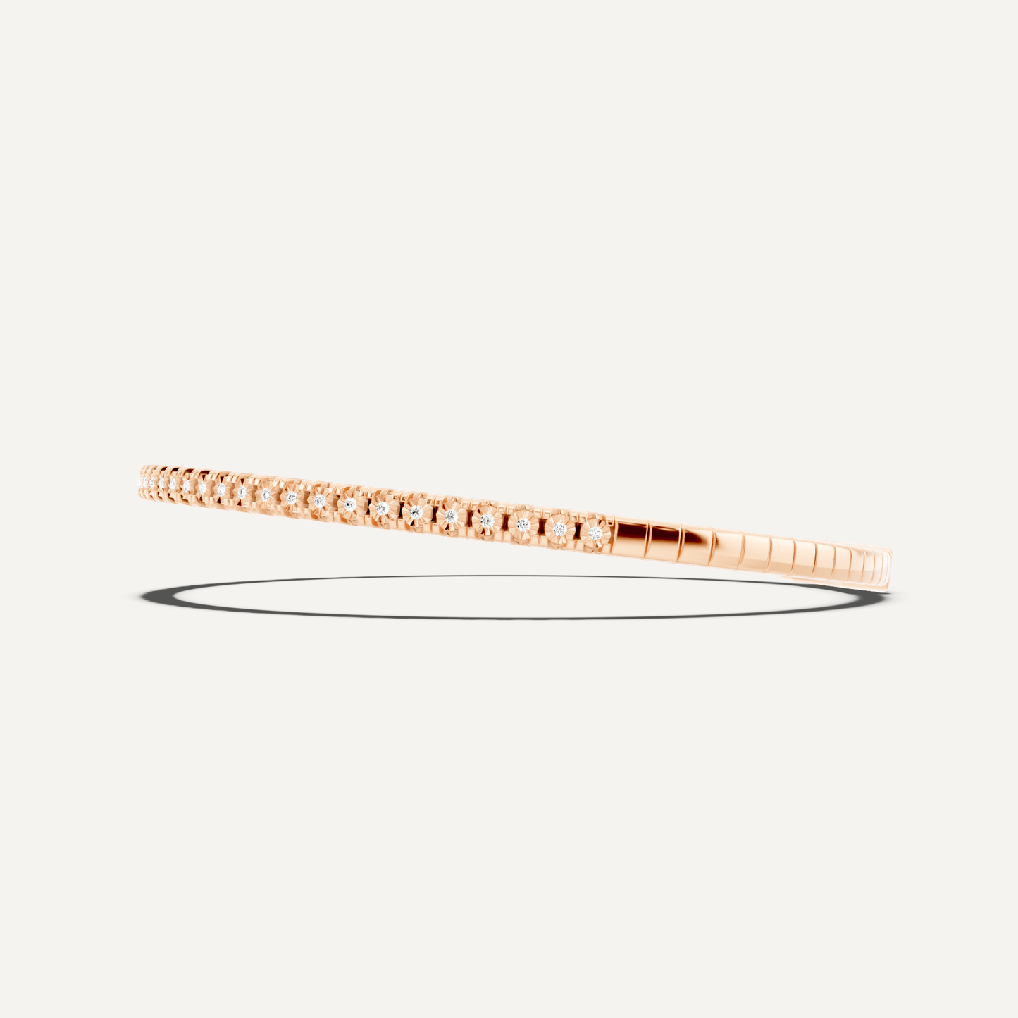 1 ctw Round Diamond Flex Bangle Bracelet - Lotus Diamond
