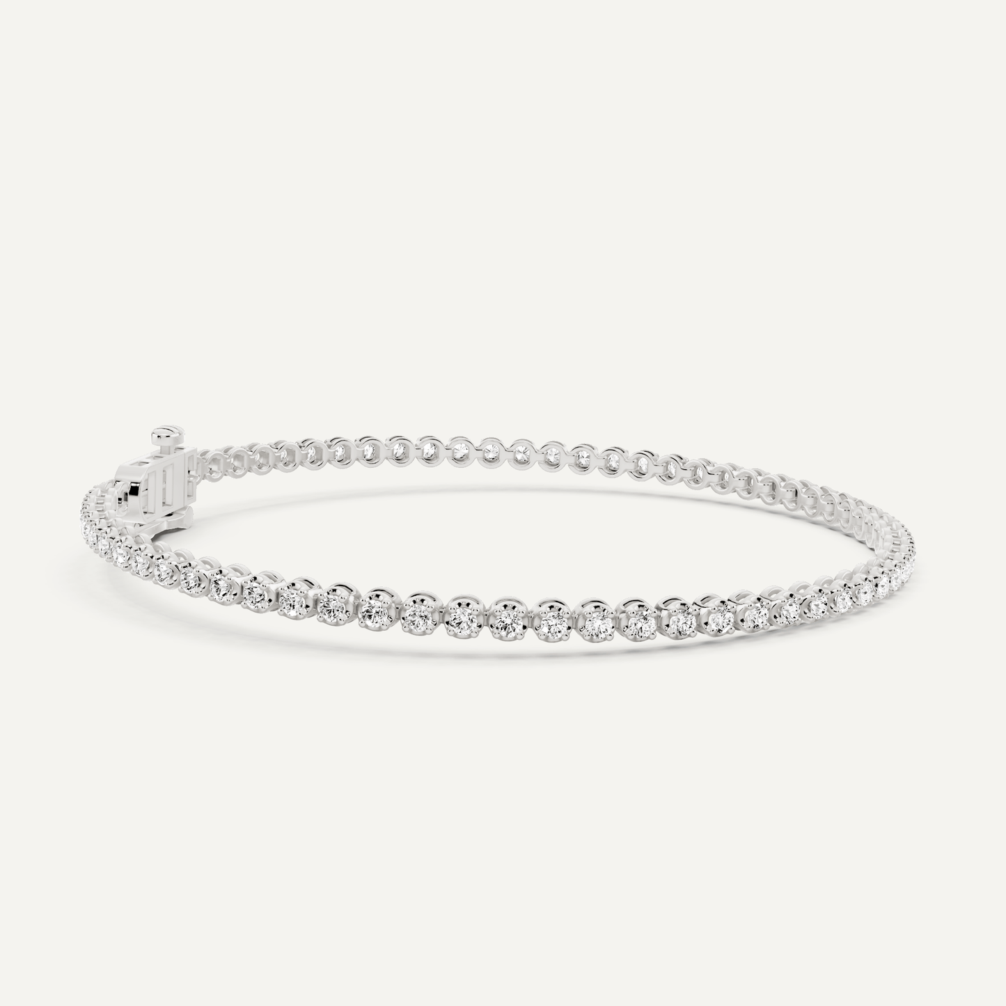 1 ctw Round Diamond Four Prong Petite Tennis Bracelet - Lotus Diamond
