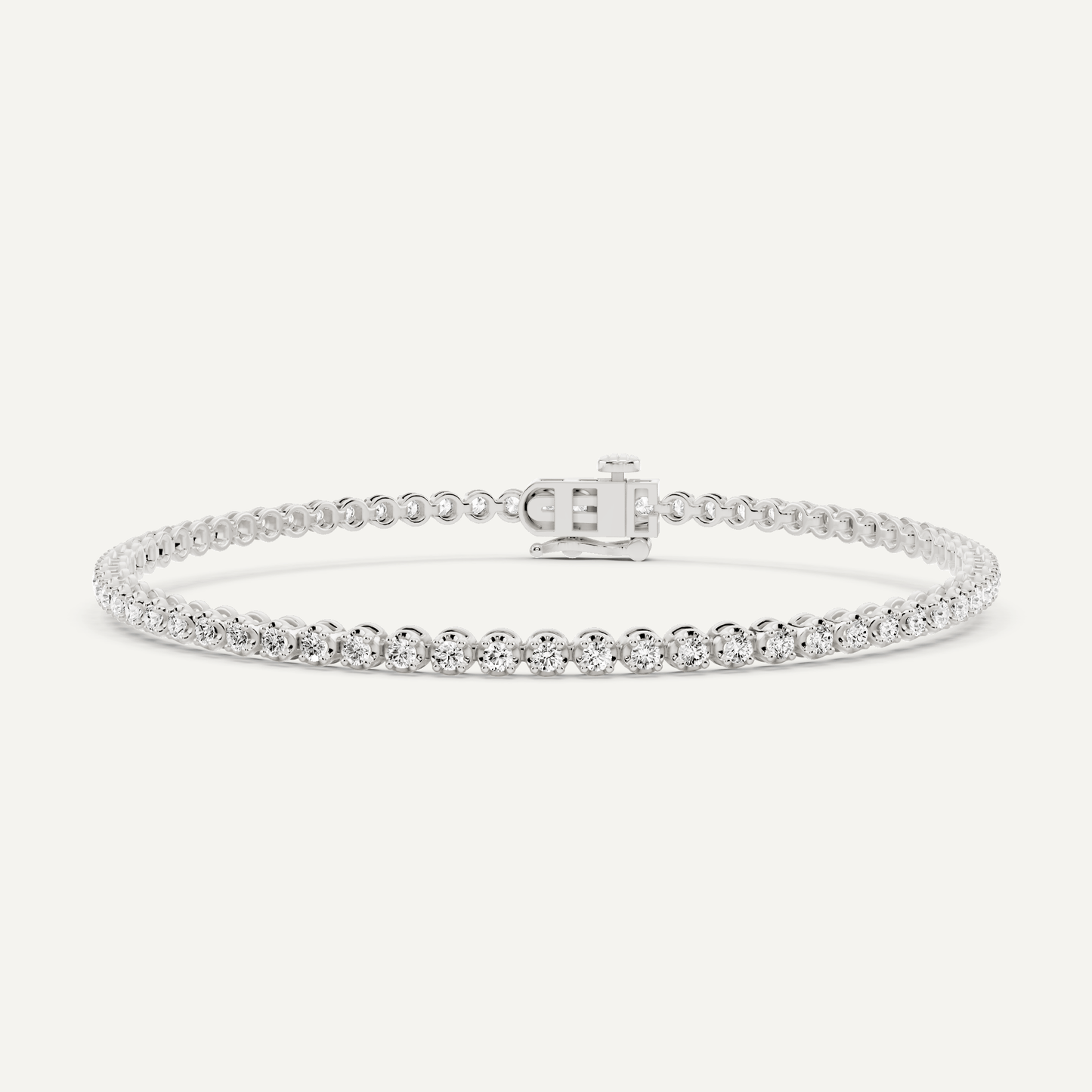 1 ctw Round Diamond Four Prong Petite Tennis Bracelet - Lotus Diamond