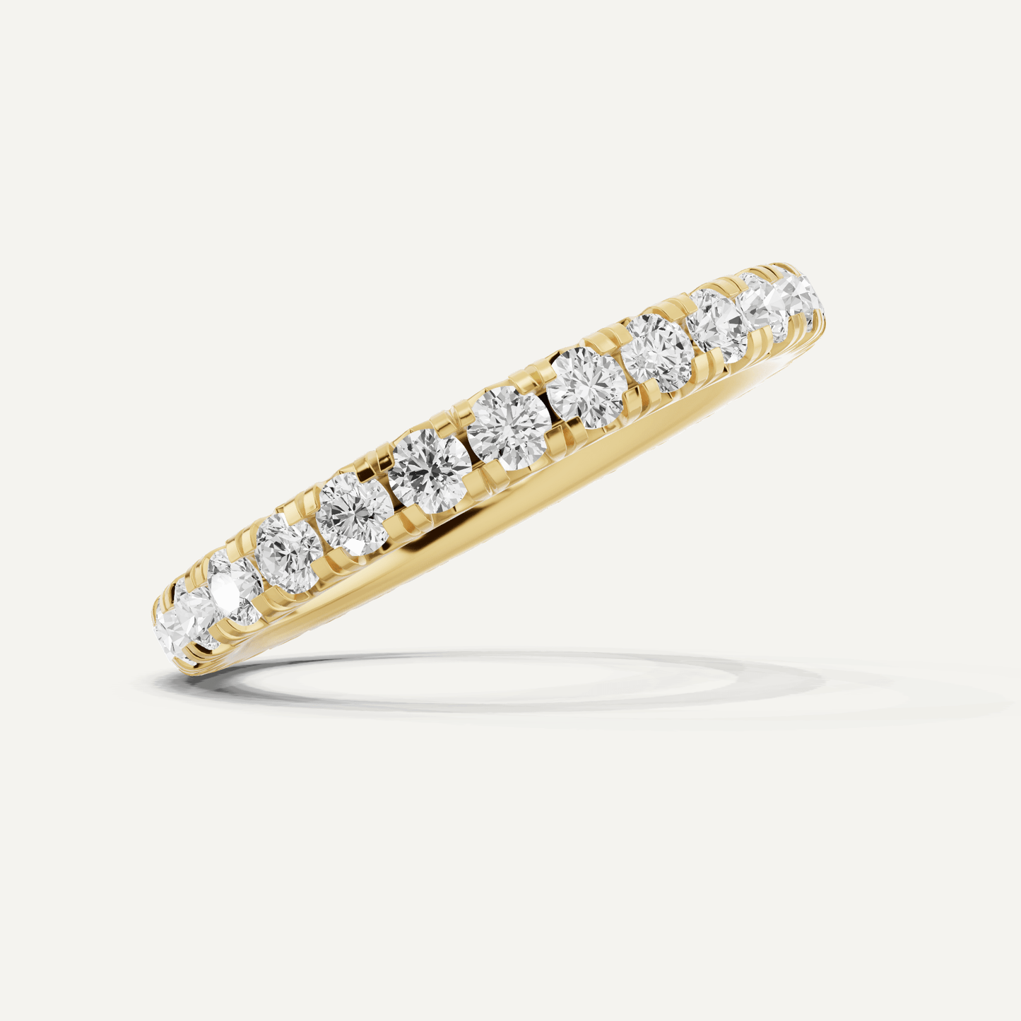 1 ctw Round Diamond French Pave Eternity Band - Lotus Diamond