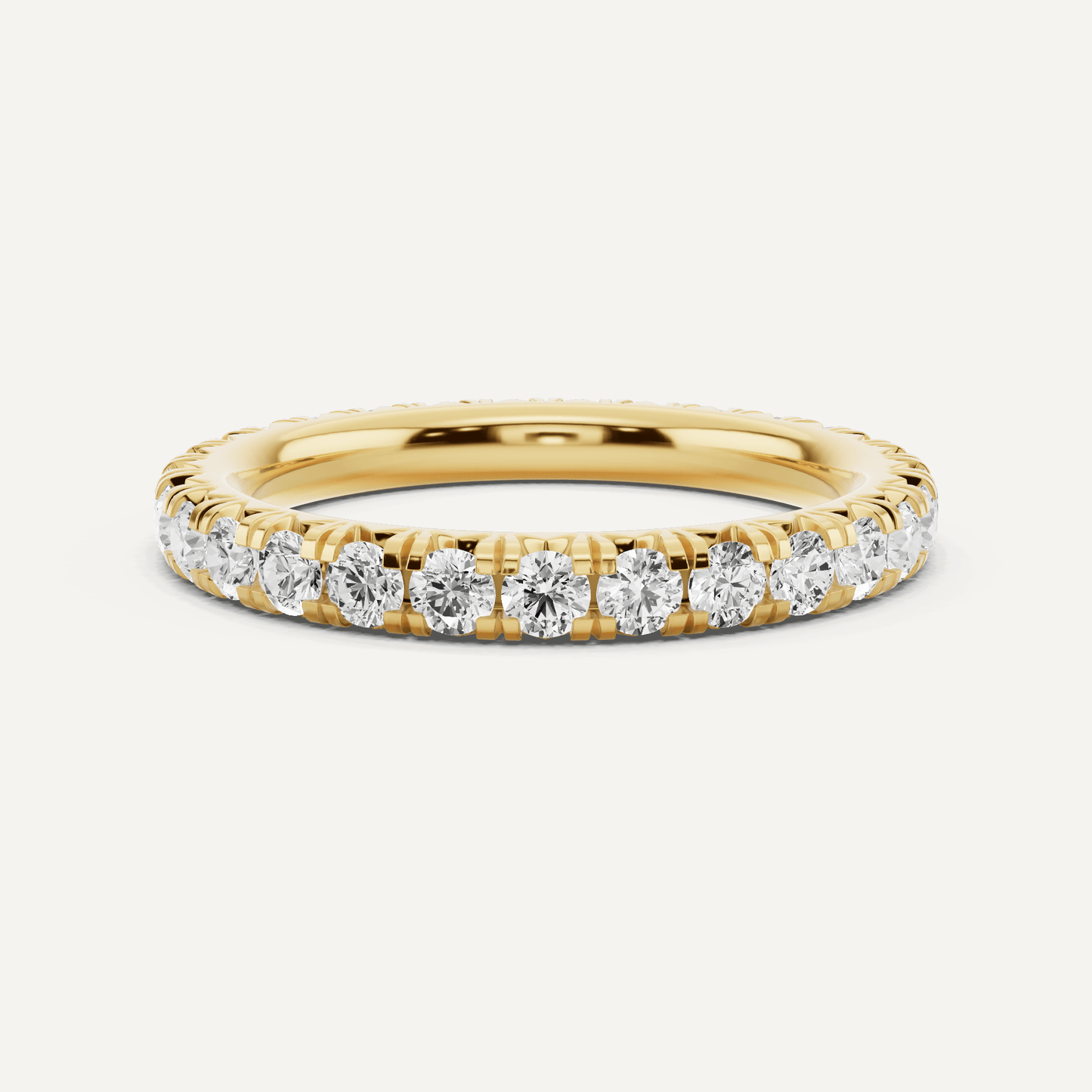 1 ctw Round Diamond French Pave Eternity Band - Lotus Diamond