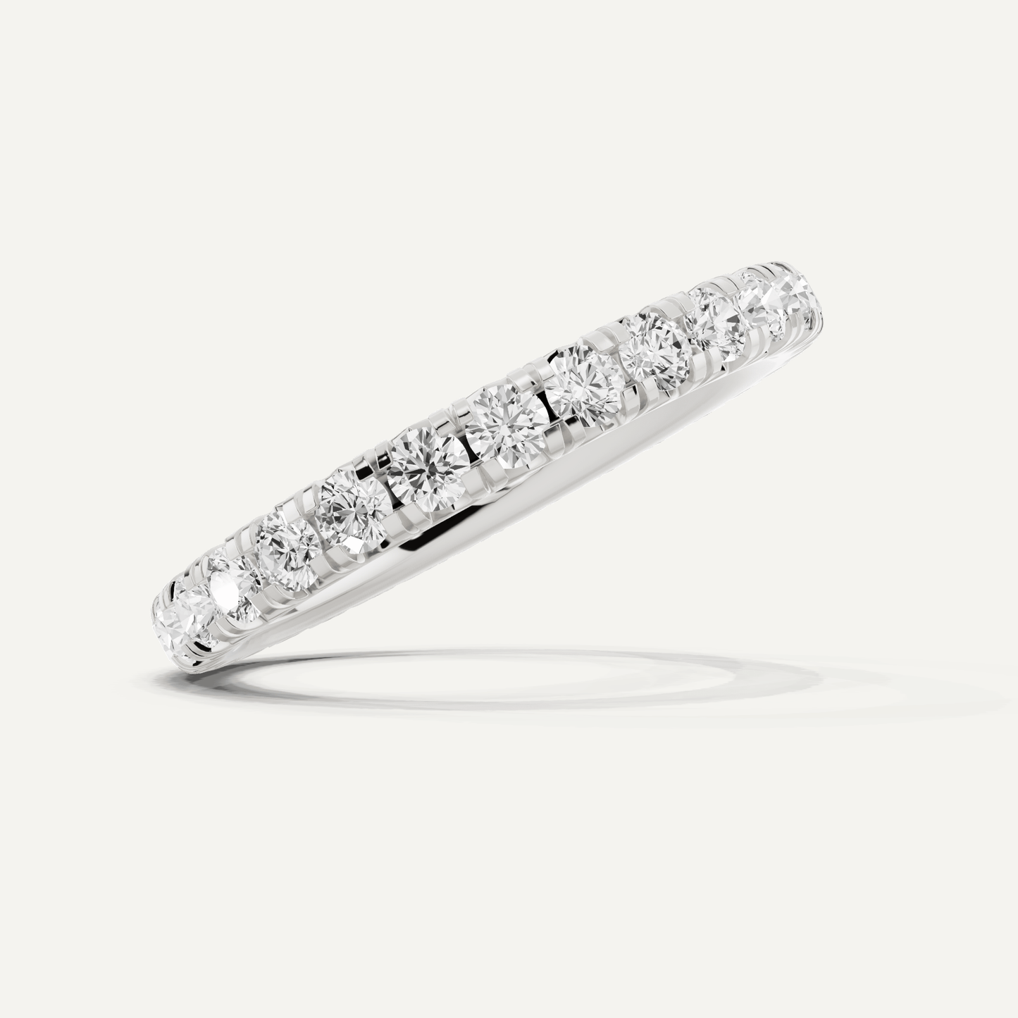 1 ctw Round Diamond French Pave Eternity Band - Lotus Diamond