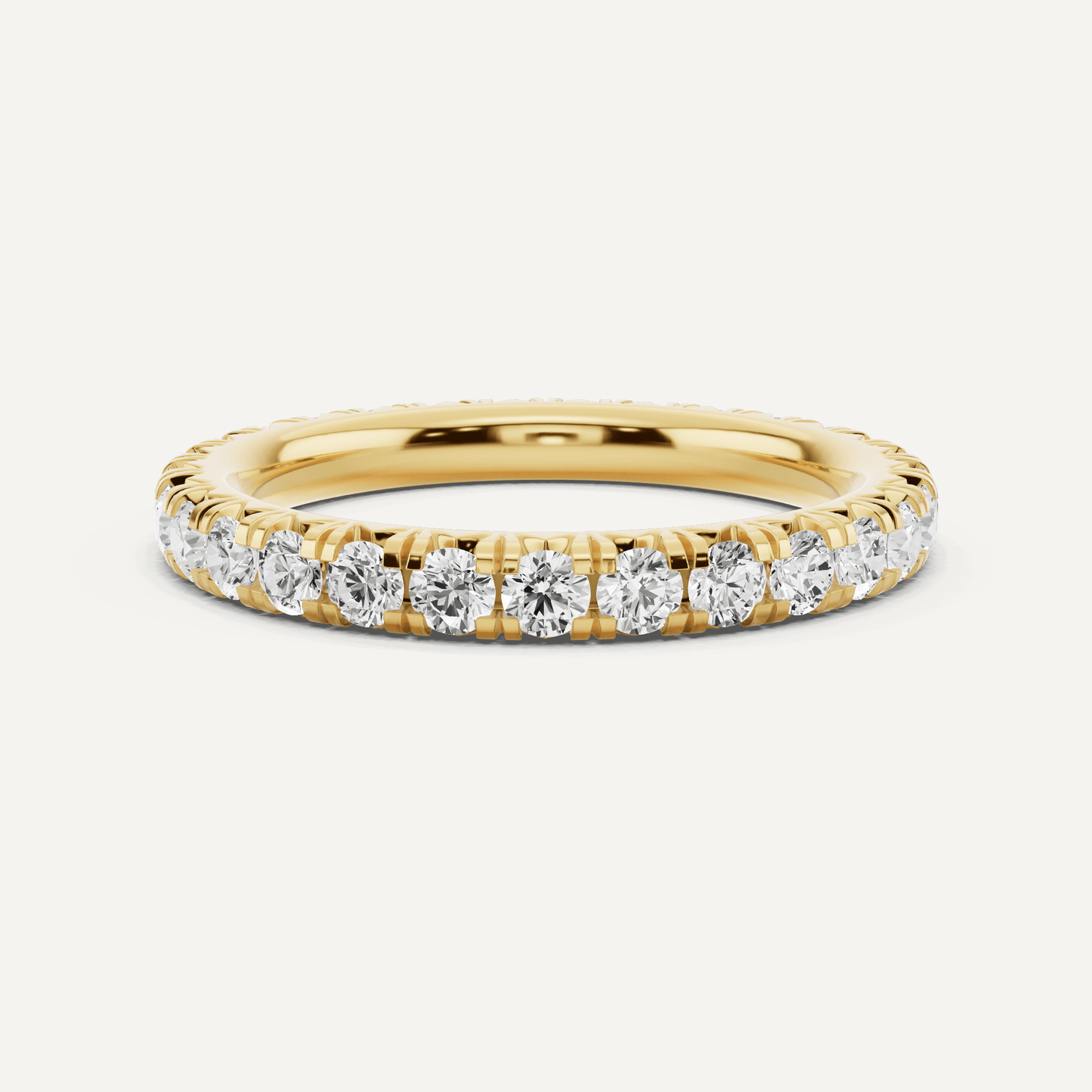 1 ctw Round Diamond French Pave Eternity Band - Lotus Diamond