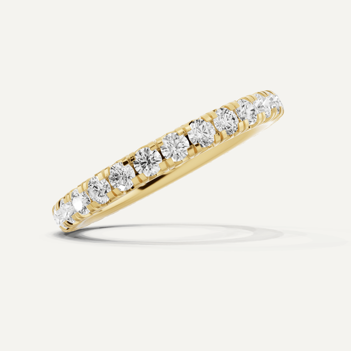 1 ctw Round Diamond French Pave Eternity Band - Lotus Diamond