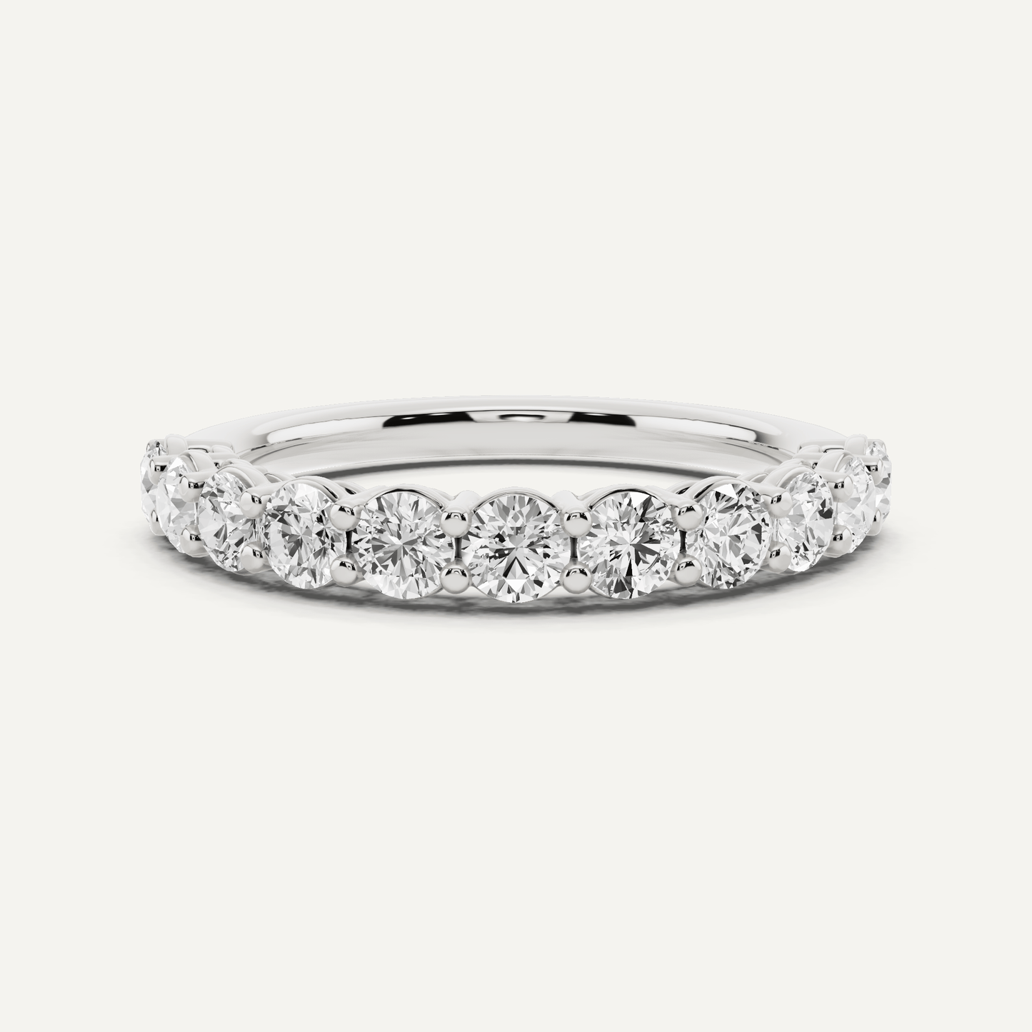 1 ctw Round Diamond Prong Set Wedding Band - Lotus Diamond