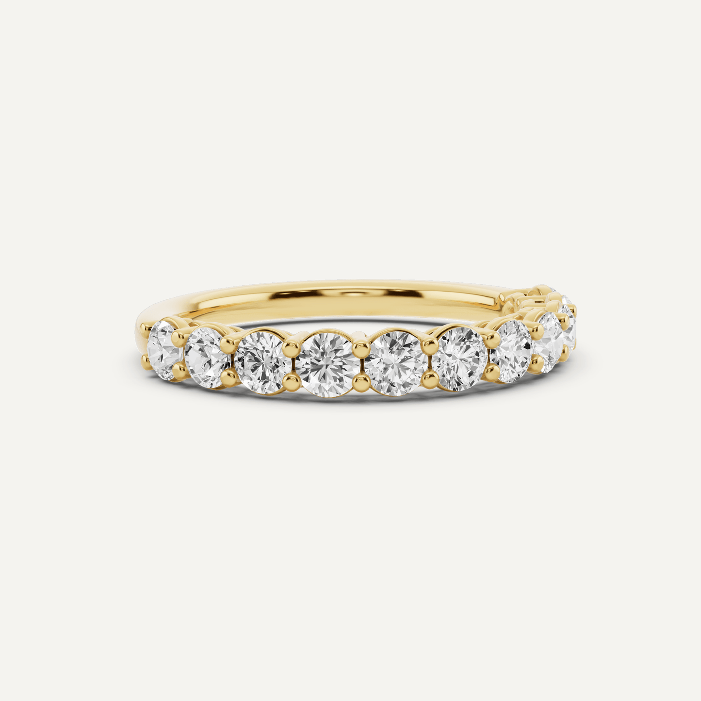 1 ctw Round Diamond Prong Set Wedding Band - Lotus Diamond