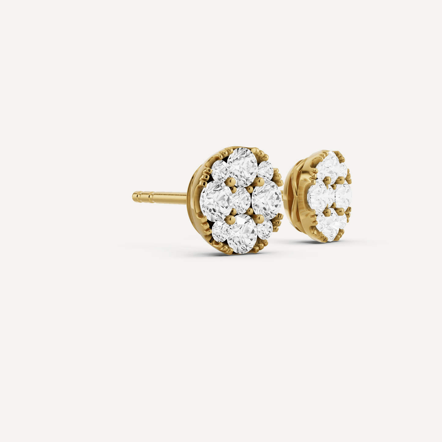 1 ctw Round Diamond Studs - Lotus Diamond