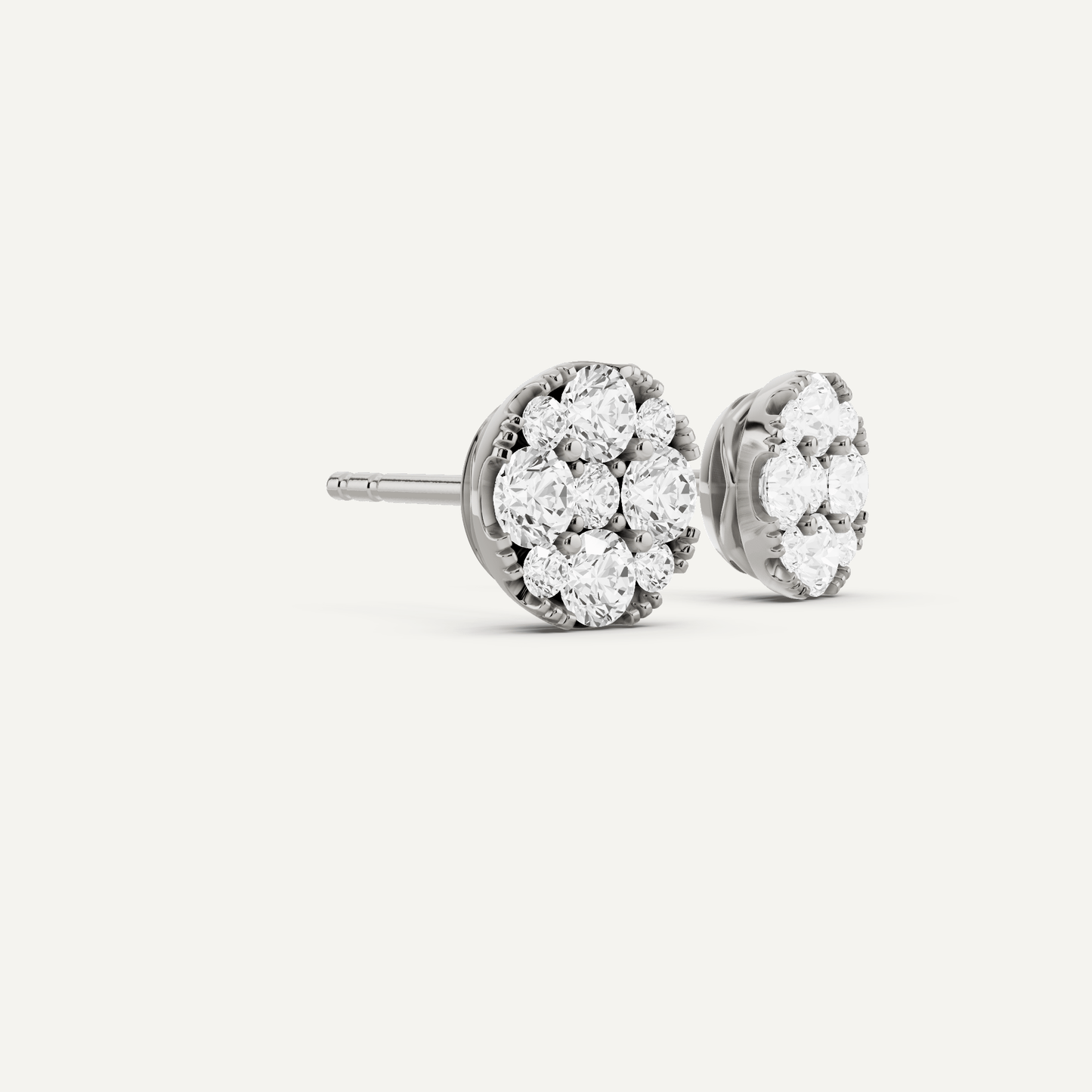 1 ctw Round Diamond Studs - Lotus Diamond