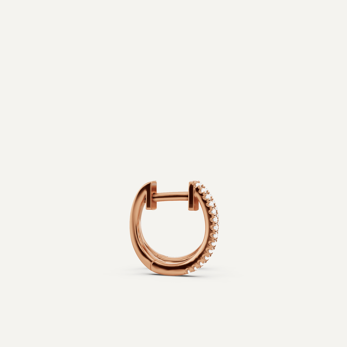 1/10 ctw Round Diamond Hoop Earrings - Lotus Diamond