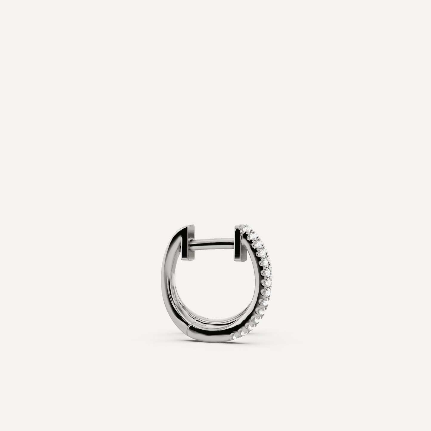 1/10 ctw Round Diamond Hoop Earrings - Lotus Diamond