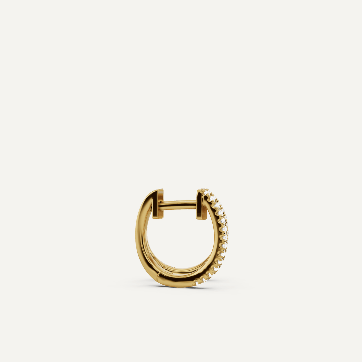 1/10 ctw Round Diamond Hoop Earrings - Lotus Diamond