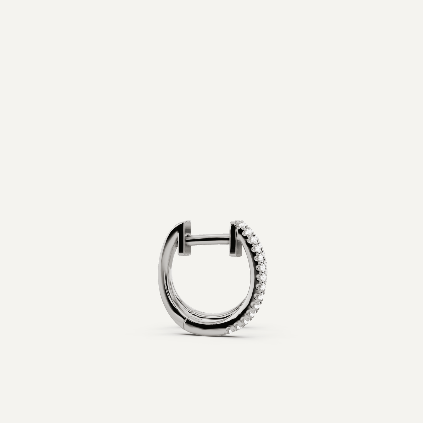 1/10 ctw Round Diamond Hoop Earrings - Lotus Diamond