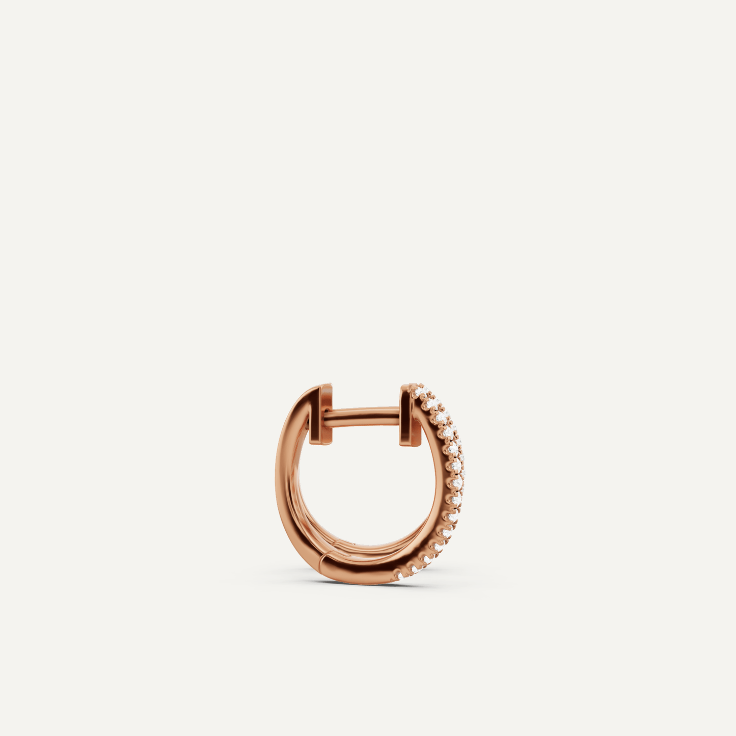 1/10 ctw Round Diamond Hoop Earrings - Lotus Diamond