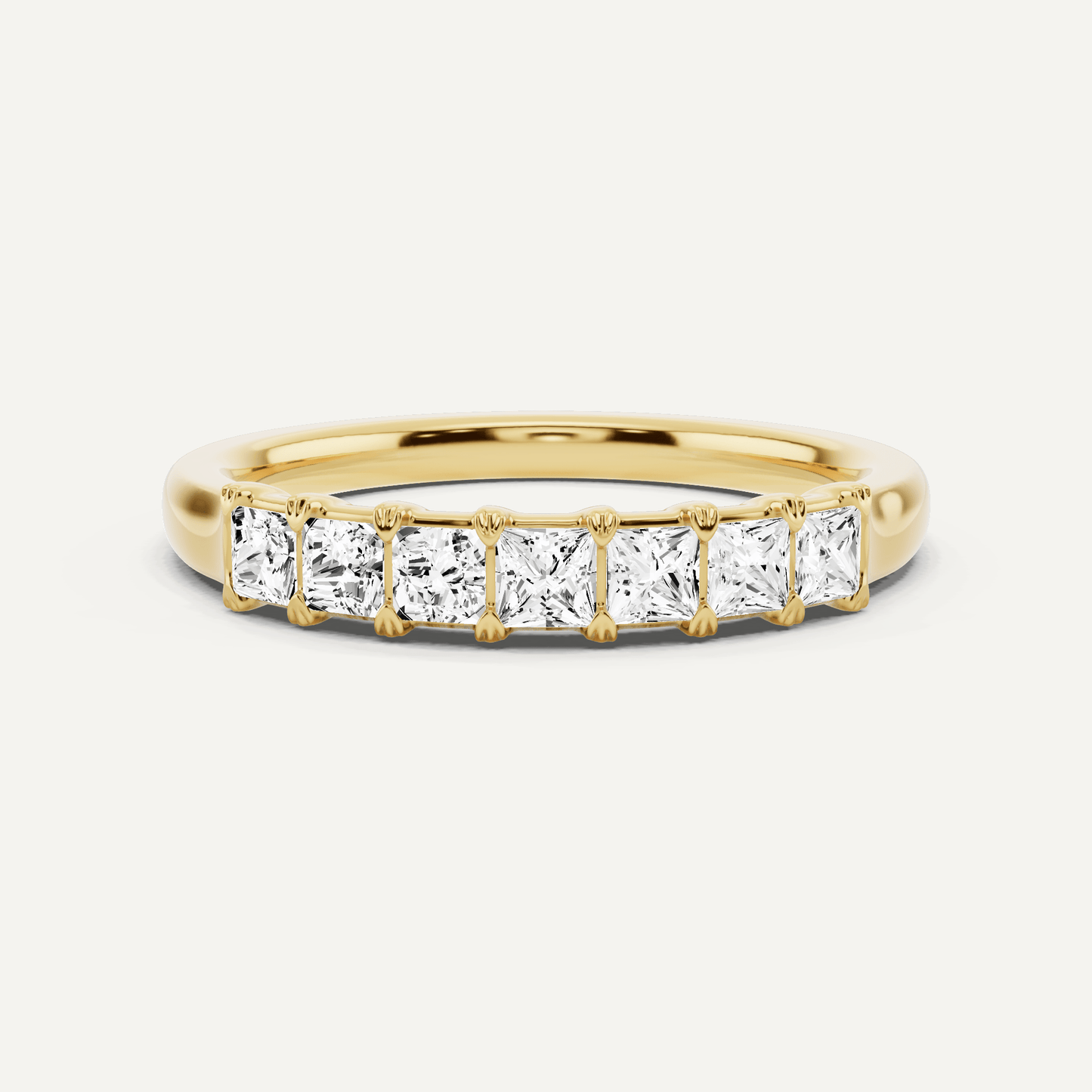 1/2 ctw Princess Diamond Seven Stone Anniversary Band - Lotus Diamond