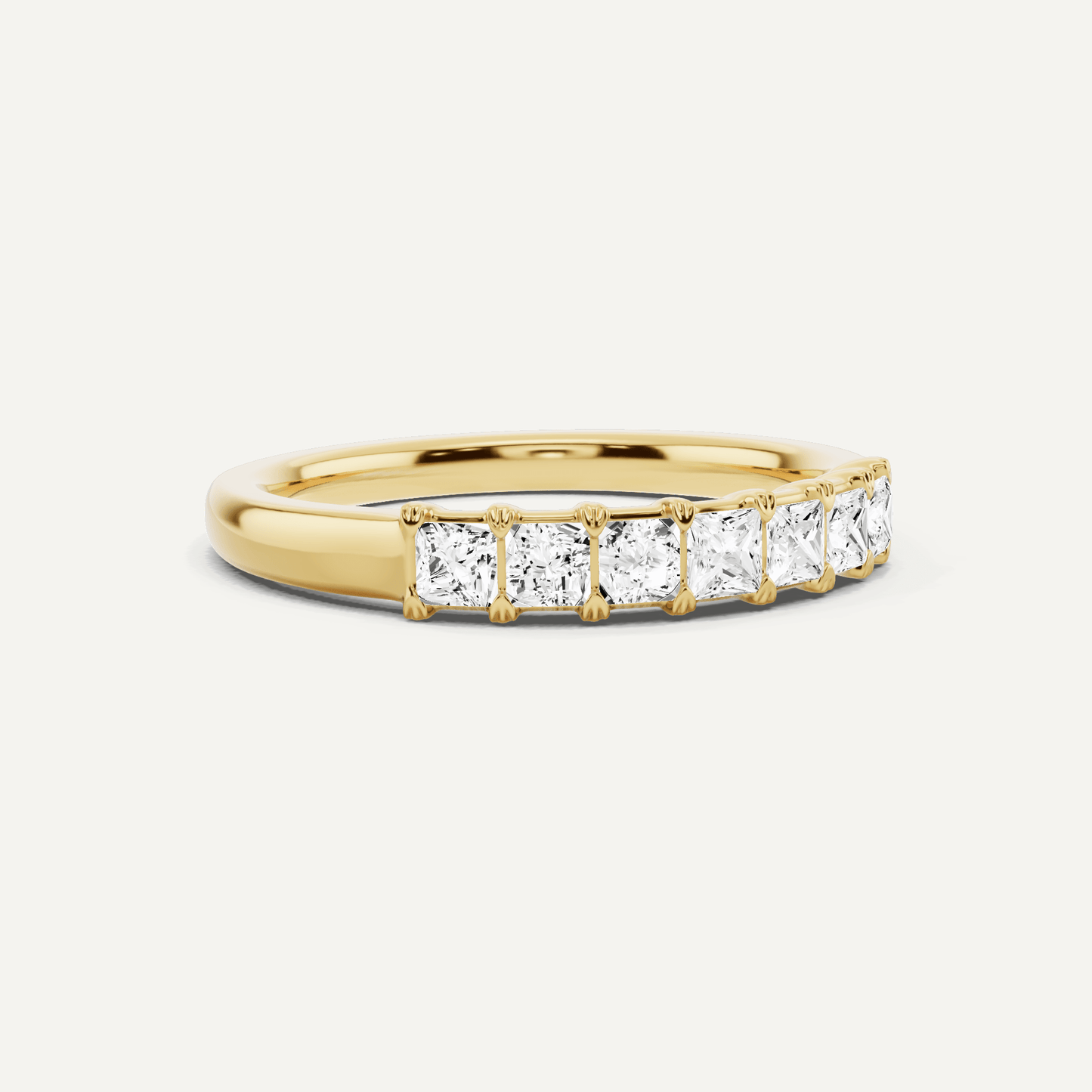 1/2 ctw Princess Diamond Seven Stone Anniversary Band - Lotus Diamond