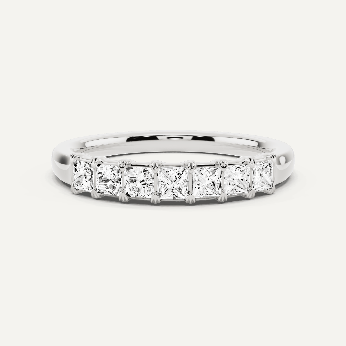 1/2 ctw Princess Diamond Seven Stone Anniversary Band - Lotus Diamond